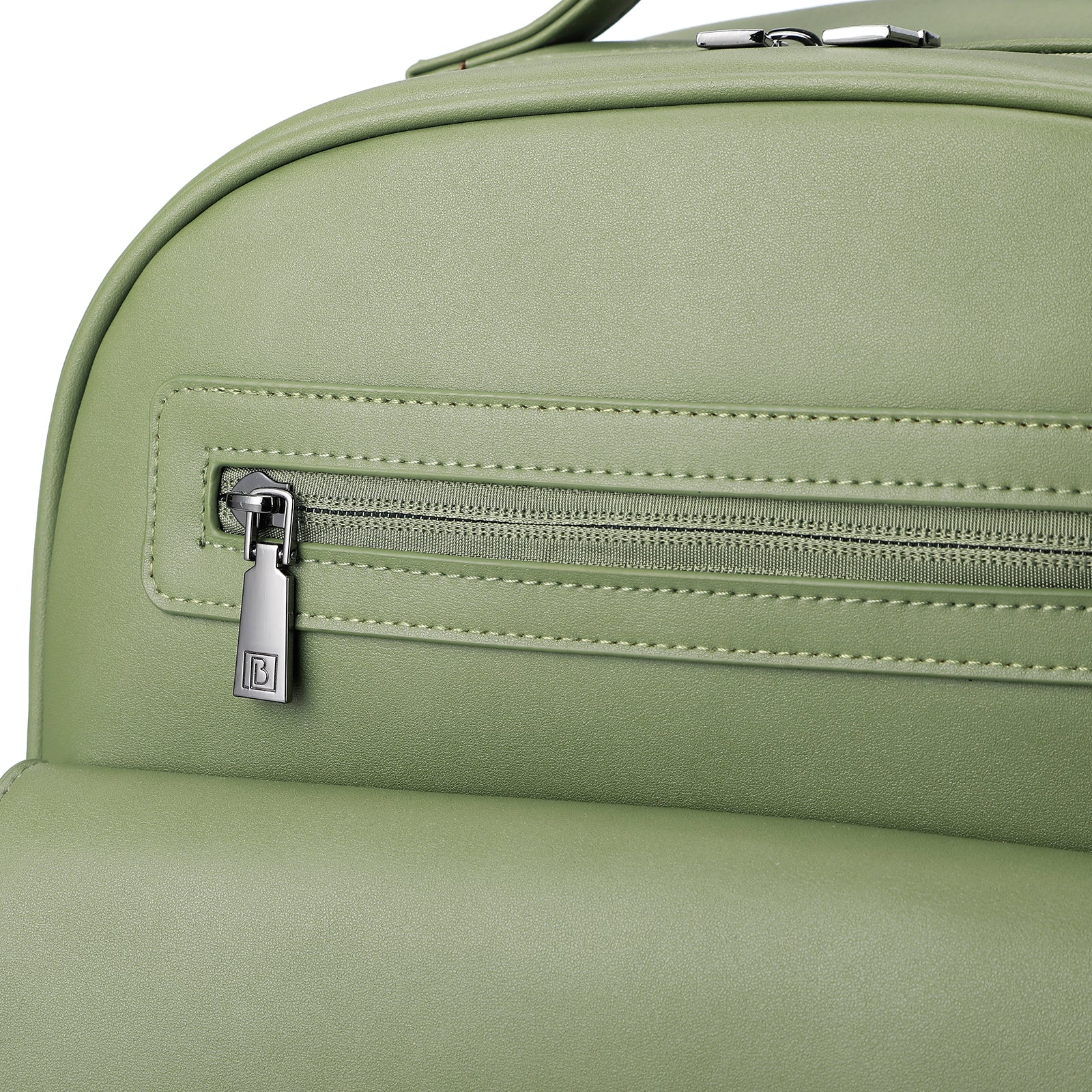 Venezia wear-resistant backpack green - PU leather - 14 inch laptop compartment - water-repellent