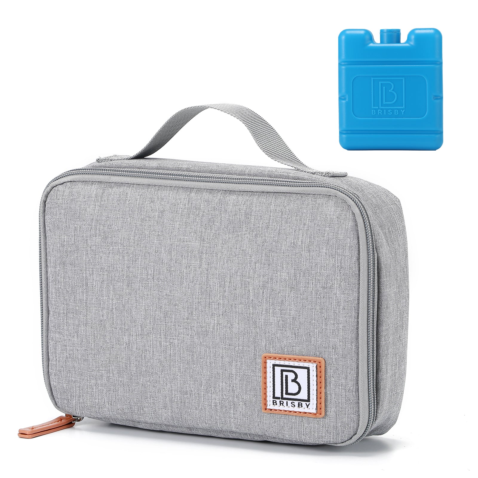 Cooler bag 2.5L light gray - 4-layer insulated - free cooling element