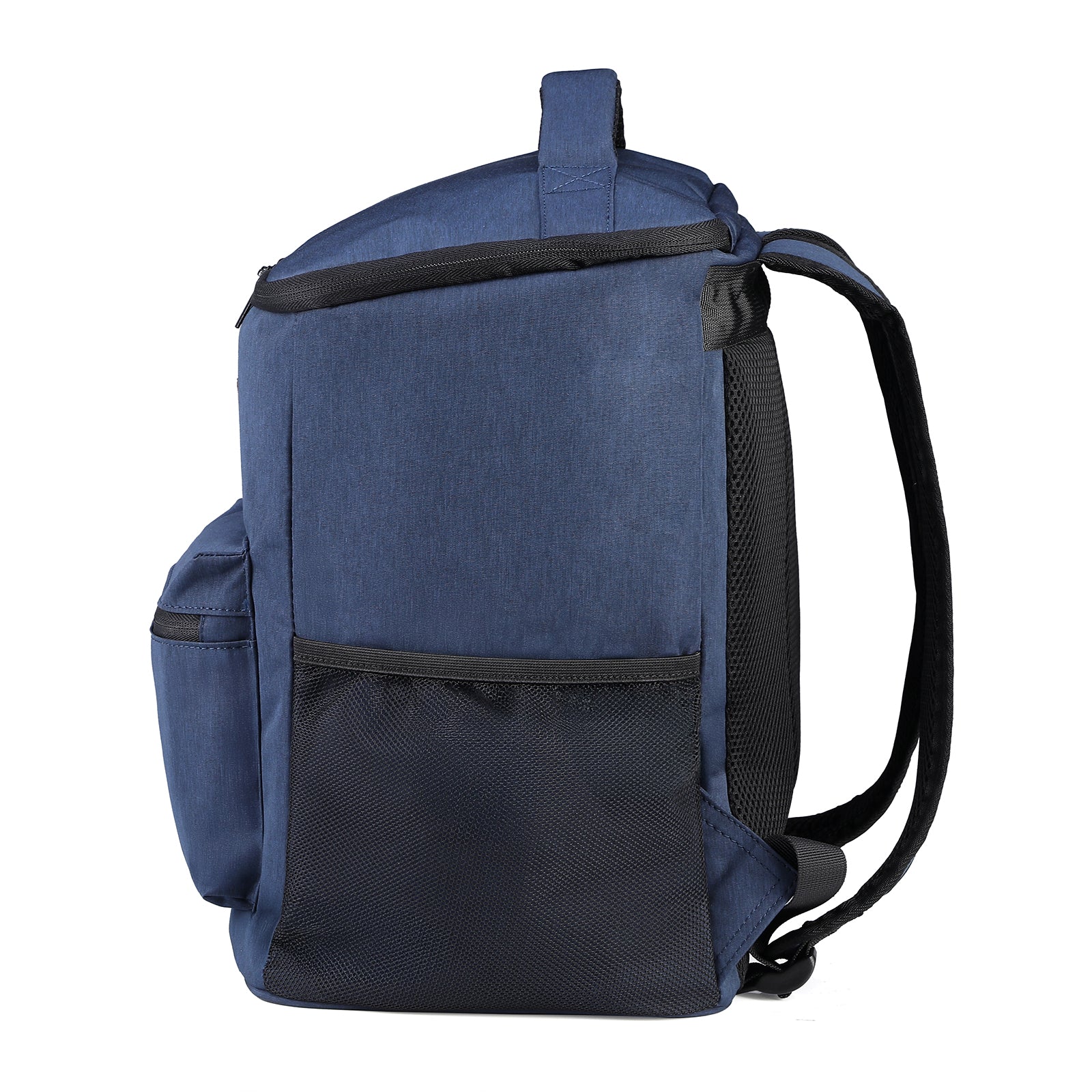 Koeltas rugzak 25L blauw - Waterafstotend - anti diefstal vak - 4 laags geïsoleerd - Incl. 2 gratis koelelementen en gratis flessenopener