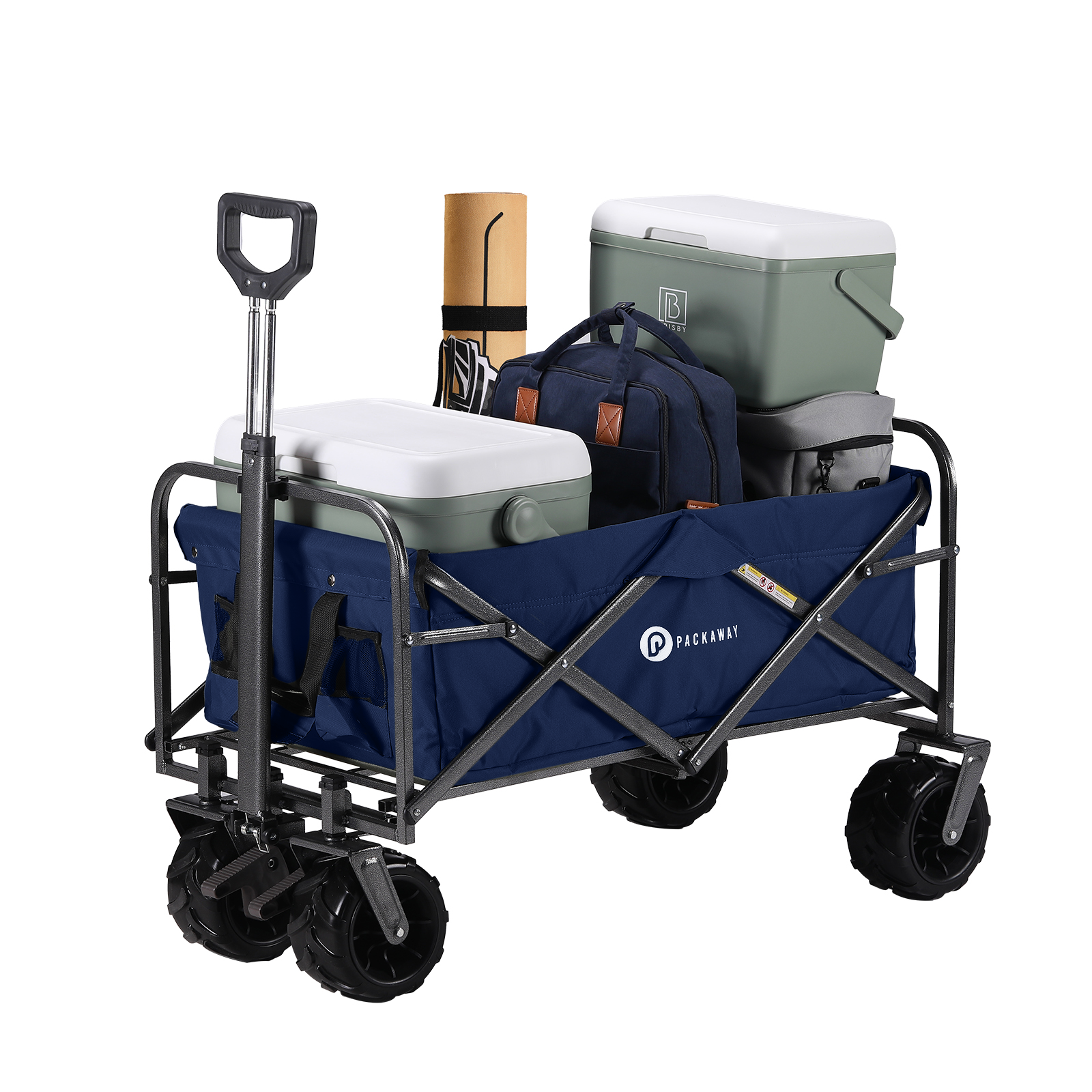 Packaway Bolderkar XL 80kg donkerblauw - opvouwbaar - heavy duty - wasbaar