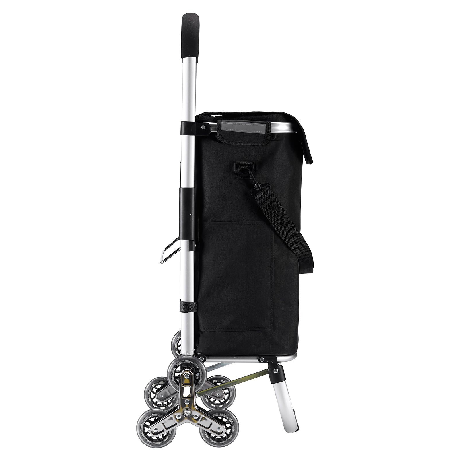 Packaway Boodschappentrolley 40L zwart - incl. trapwielen - steekwagenfunctie
