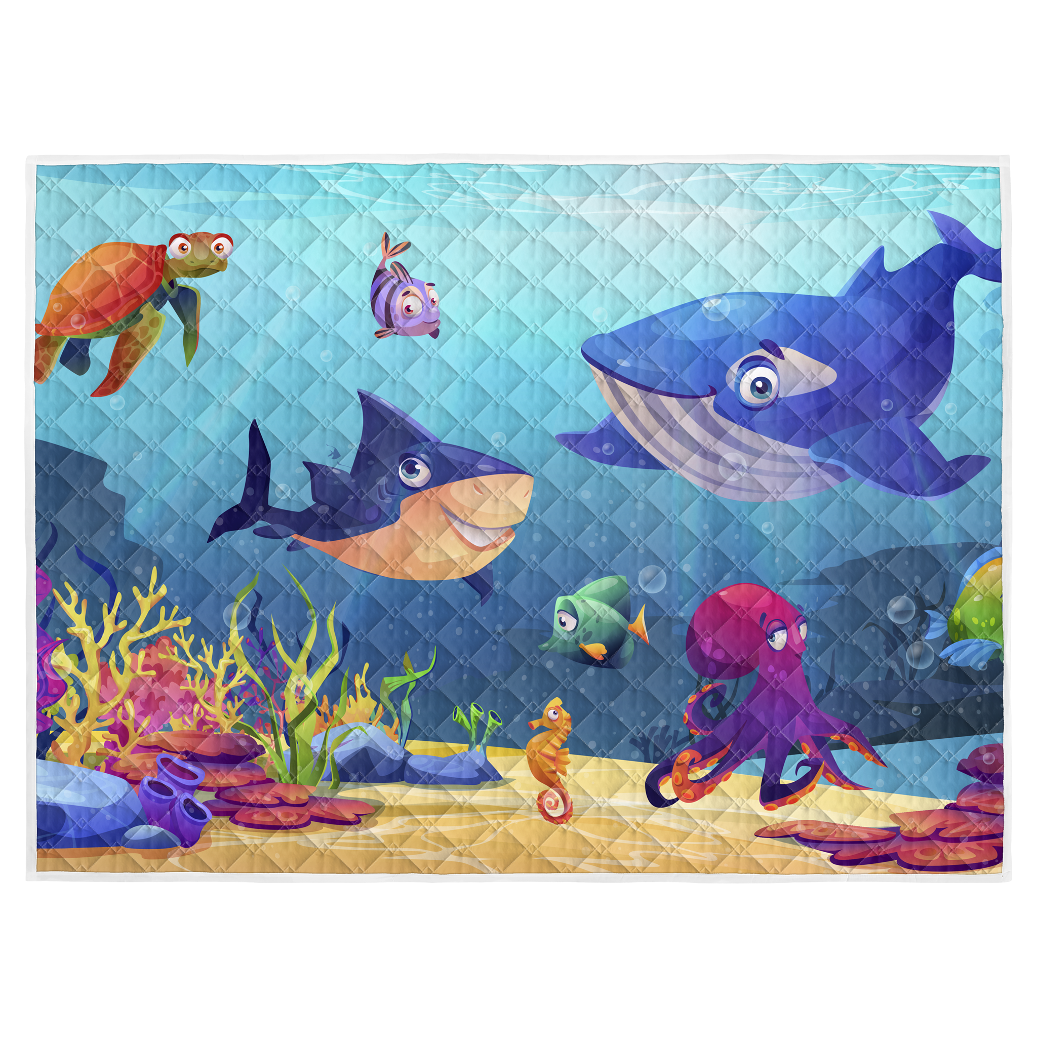 Play mat sealife 1 150x200 - heavy quality - play mat - anti-slip - washable