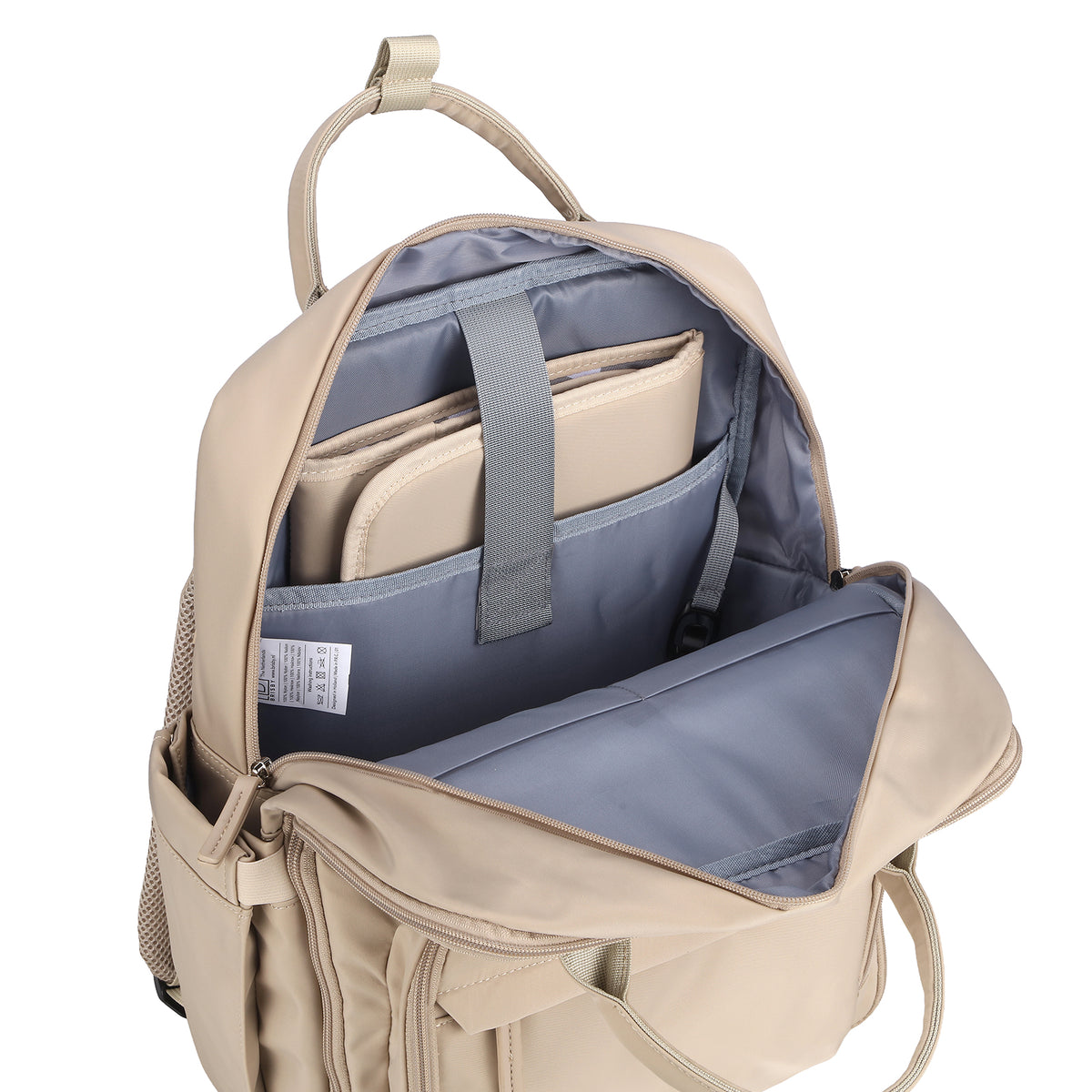 Brisby slijtvaste Luiertas – verzorgingstas – met buggymontage - Natural Champagne
