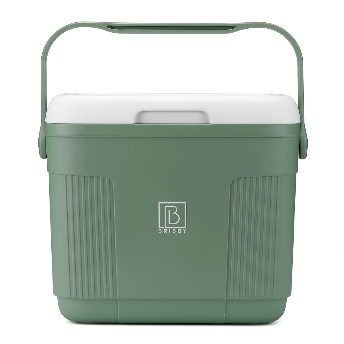 Brisby Koelbox 22L groen + 3-delige vershoudbakjes set - incl. 4 koelelementen