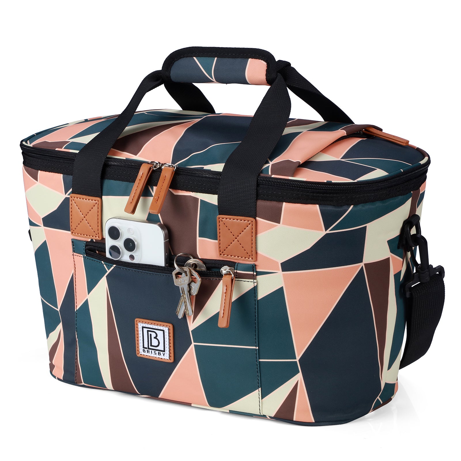 Brisby Koeltas 21L Abstract colours - incl, 2 koelelementen, schouderband