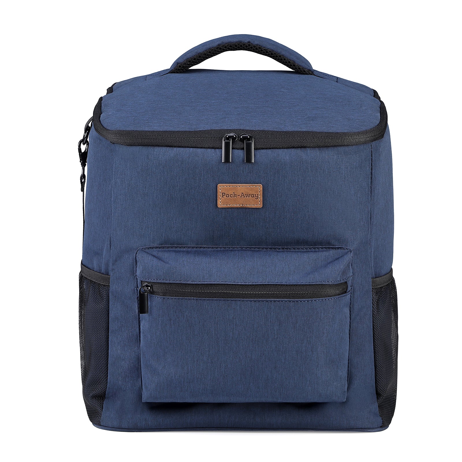Koeltas rugzak 25L blauw - Waterafstotend - anti diefstal vak - 4 laags geïsoleerd - Incl. 2 gratis koelelementen en gratis flessenopener