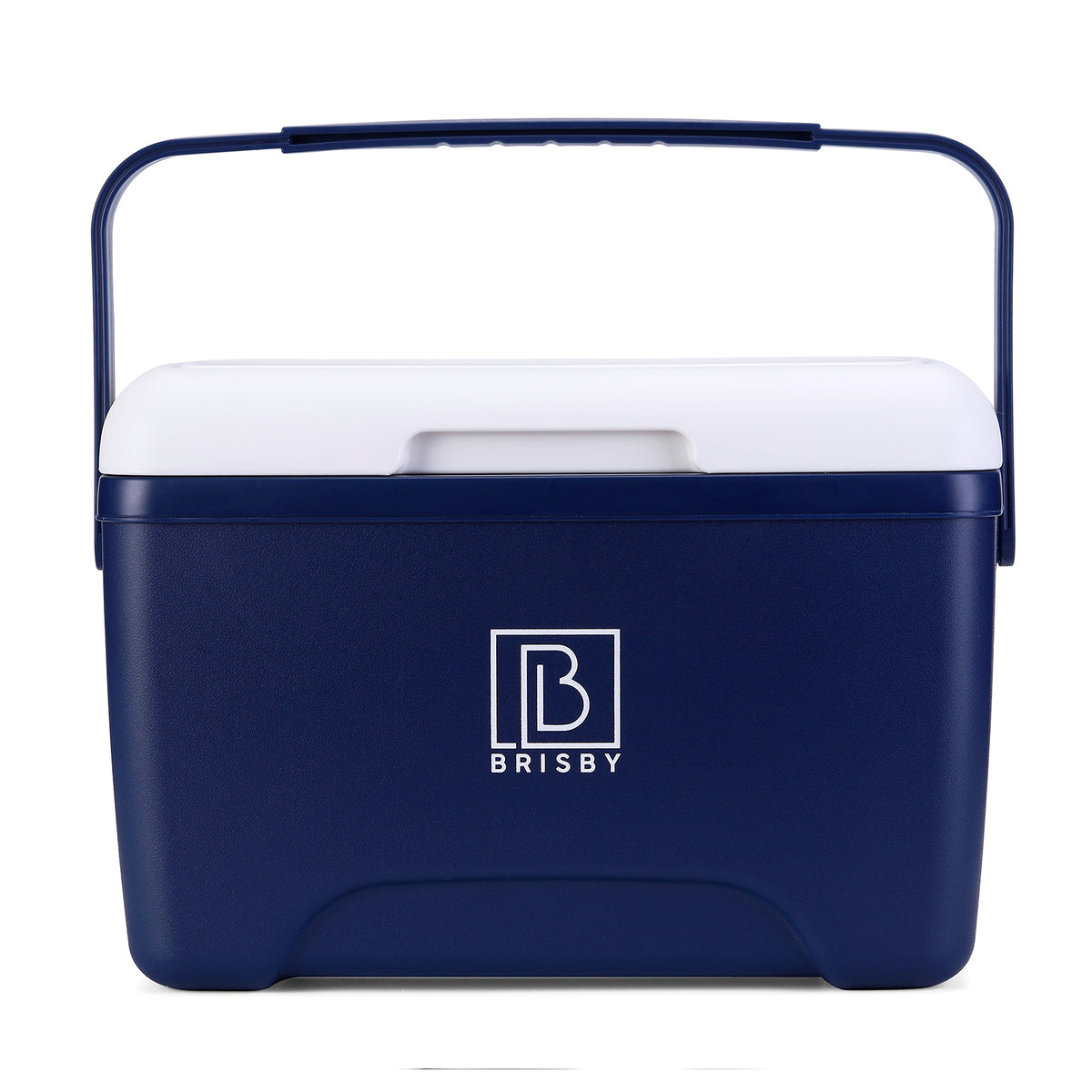 Brisby Koelbox - Frigobox - 8L - Blauw - Tot maximaal 40 uur isolatie - Incl. 2 dikke koelelementen van 450ml - Met koelelementen vergrendeld in deksel en Brisby 500ml Zwarte Dubbelwandige Thermosfles