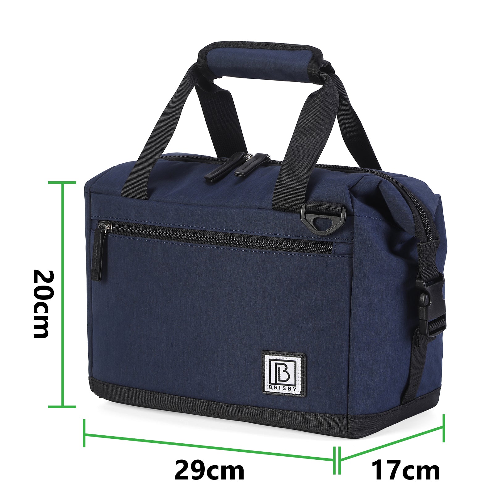 Brisby 4 Layer Insulated Cooler Bag - Lunch Bag 12 Liter - Extra Space Expandable - Blue