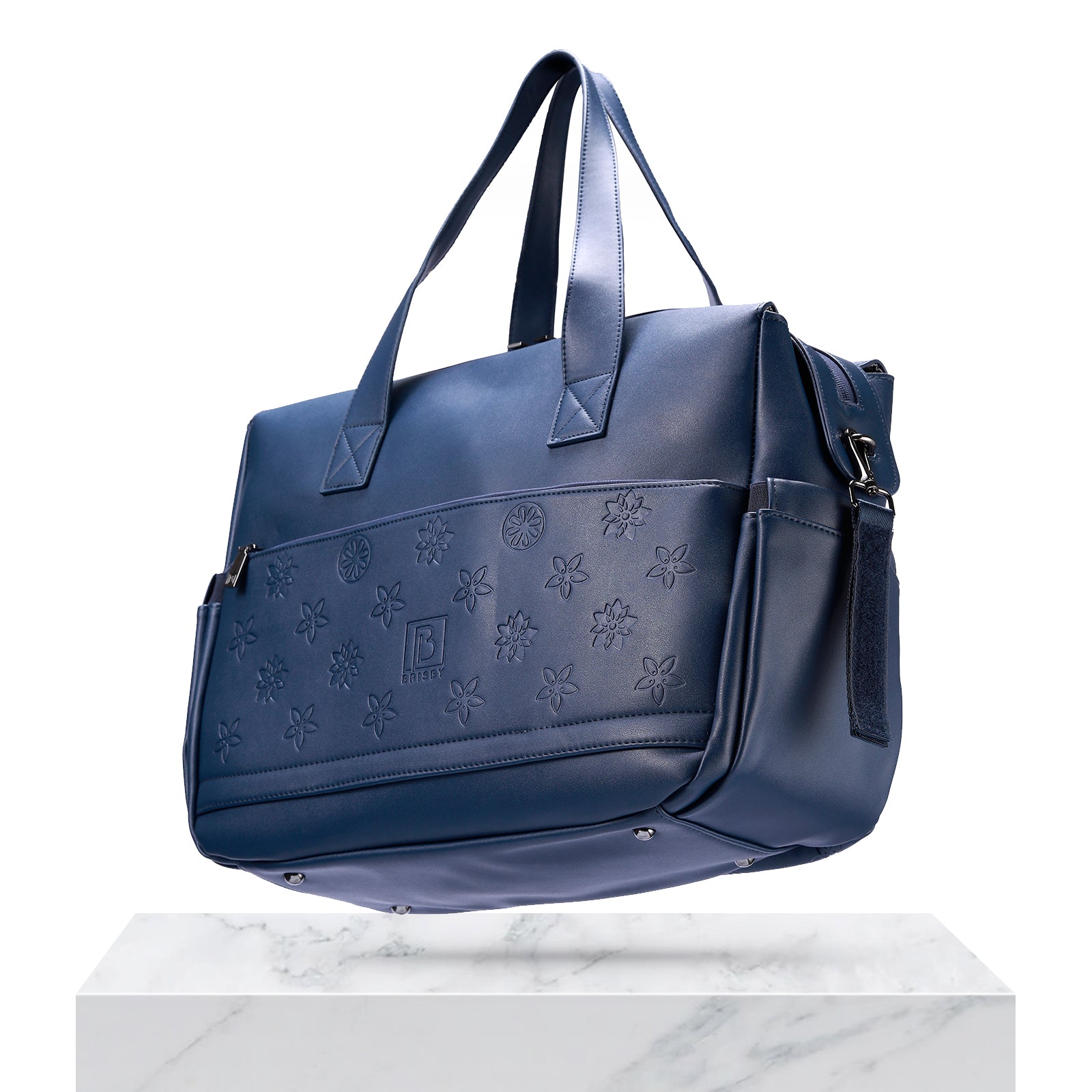 Venezia weekend bag blue - shoulder bag - travel bag - hand luggage - hard-wearing - incl. hanging hooks - PU leather