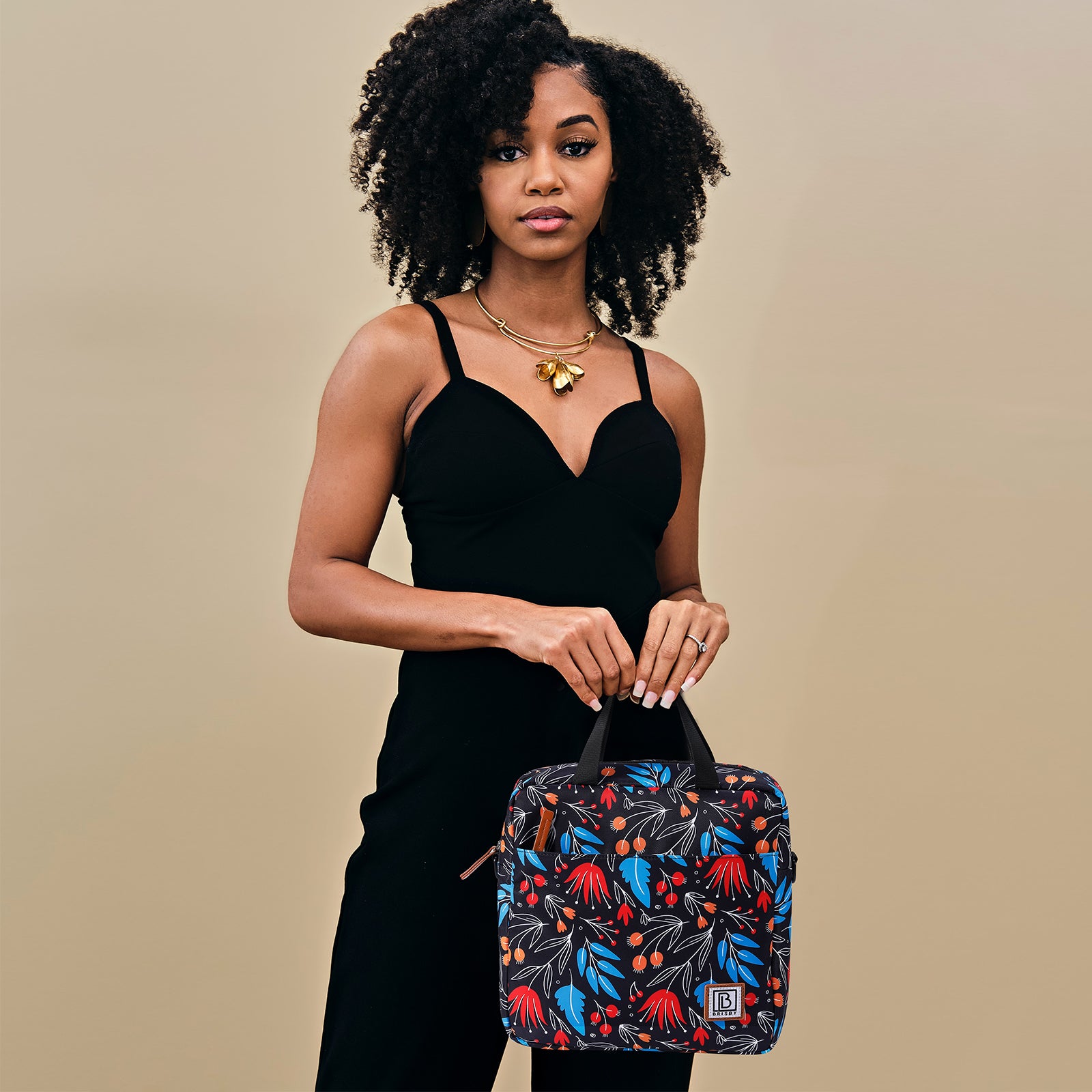 Cooler bag 7L night flower - Lunch bag - 4-layer insulated - 2 free cooling elements - incl. shoulder strap