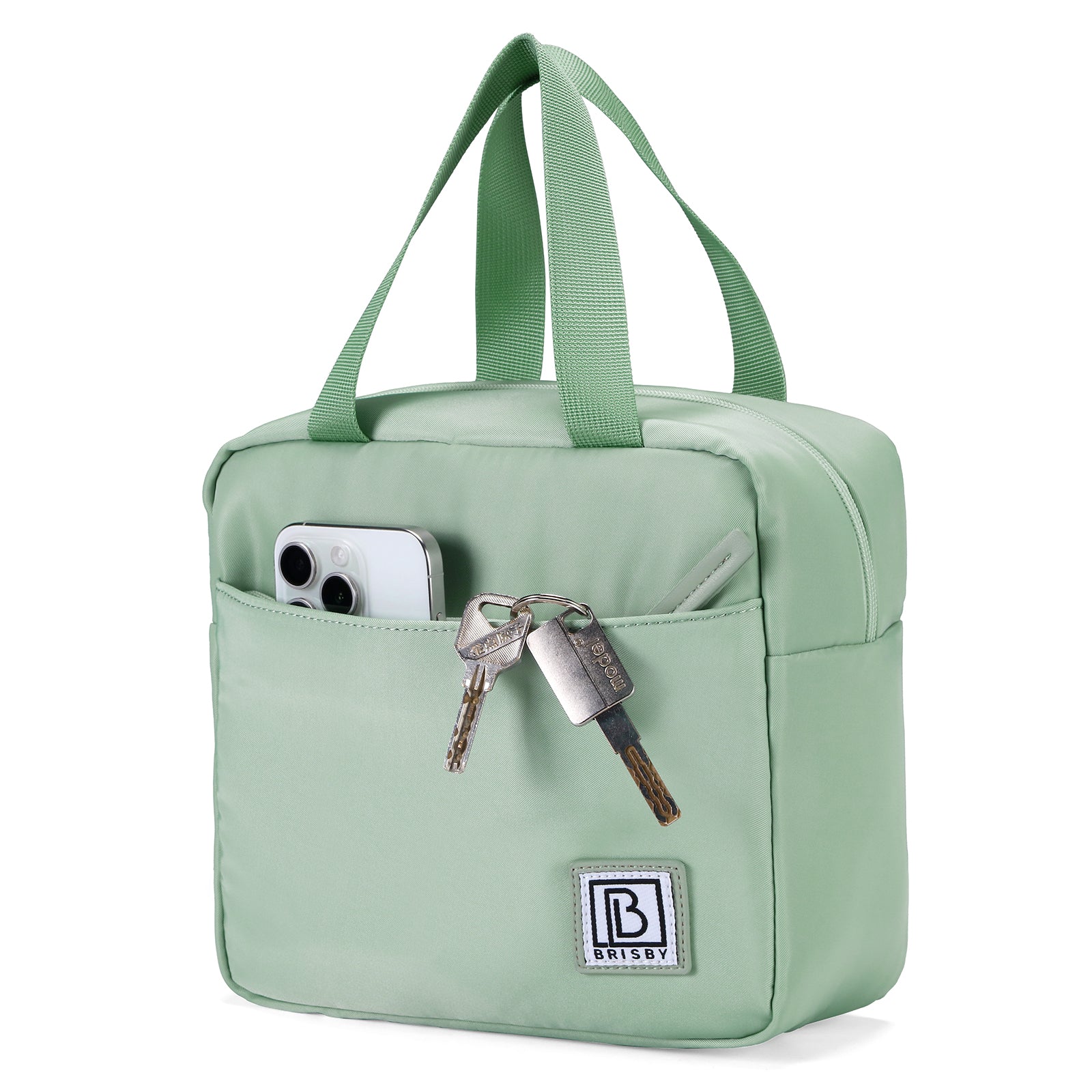 Brisby Koeltas Lunchtas 4L - Waterafstotend - Geïsoleerde Kolftas - Inclusief Koelelement - Smooth Green
