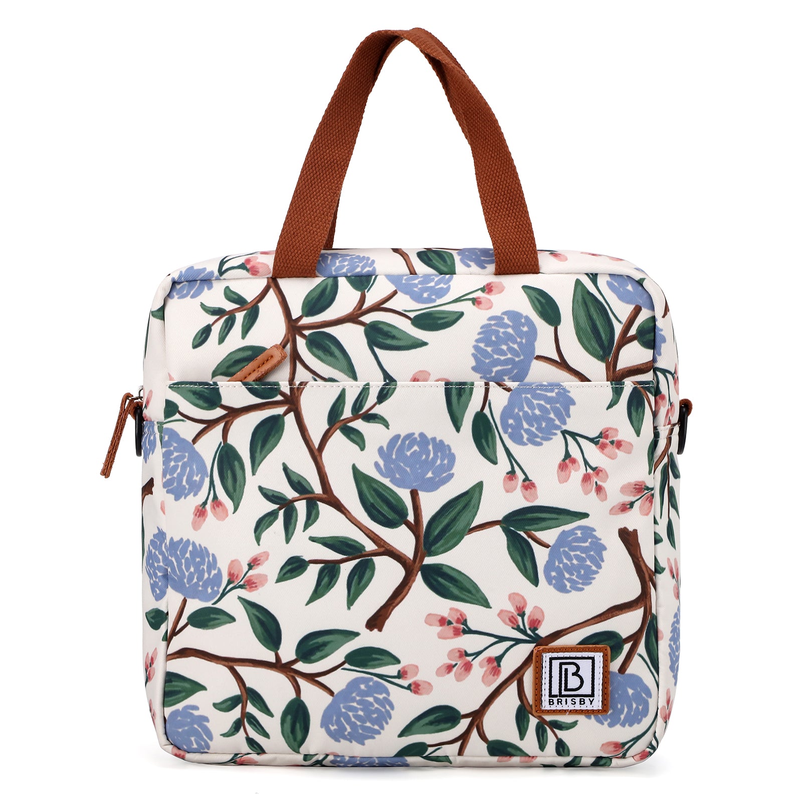Brisby Koeltas Lunchtas 7L - Inclusief 2 Koelelementen & Schouderband - White Flower