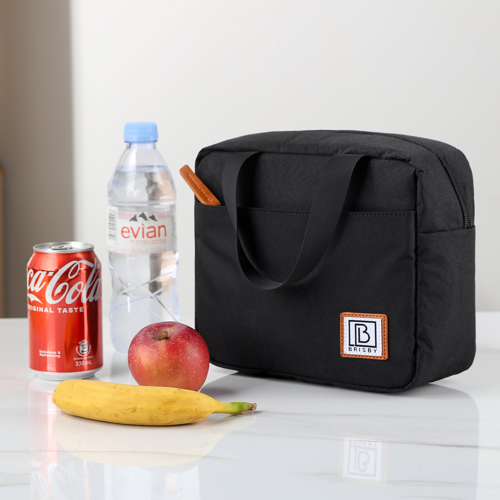 Brisby Koeltas Lunchtas 4L - Waterafstotend - Geïsoleerde Kolftas - Inclusief Koelelement - Zwart