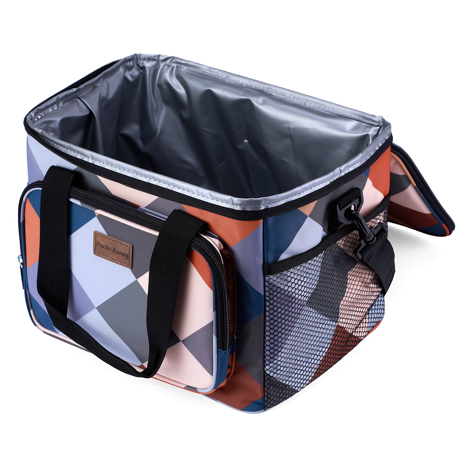 Koeltas 15L koeltas blok - lunchtas - 4-laags geïsoleerd - opvouwbaar - incl. 2 gratis koelelementen en draagband