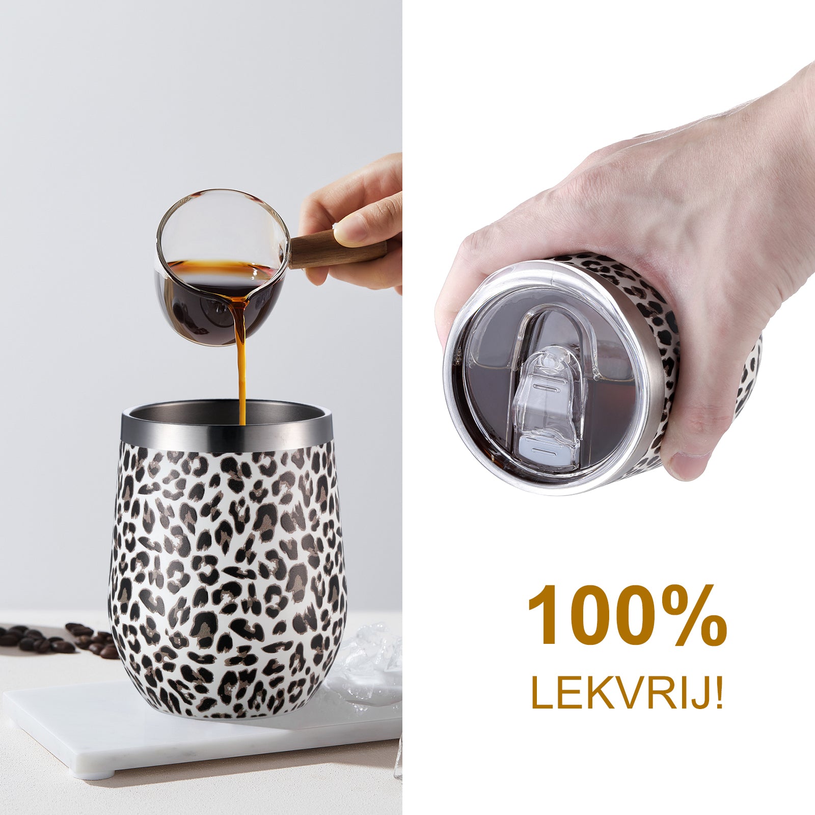 Bardi Thermosbekers 0,3L RVS leo set - incl. deksels - dubbelwandig