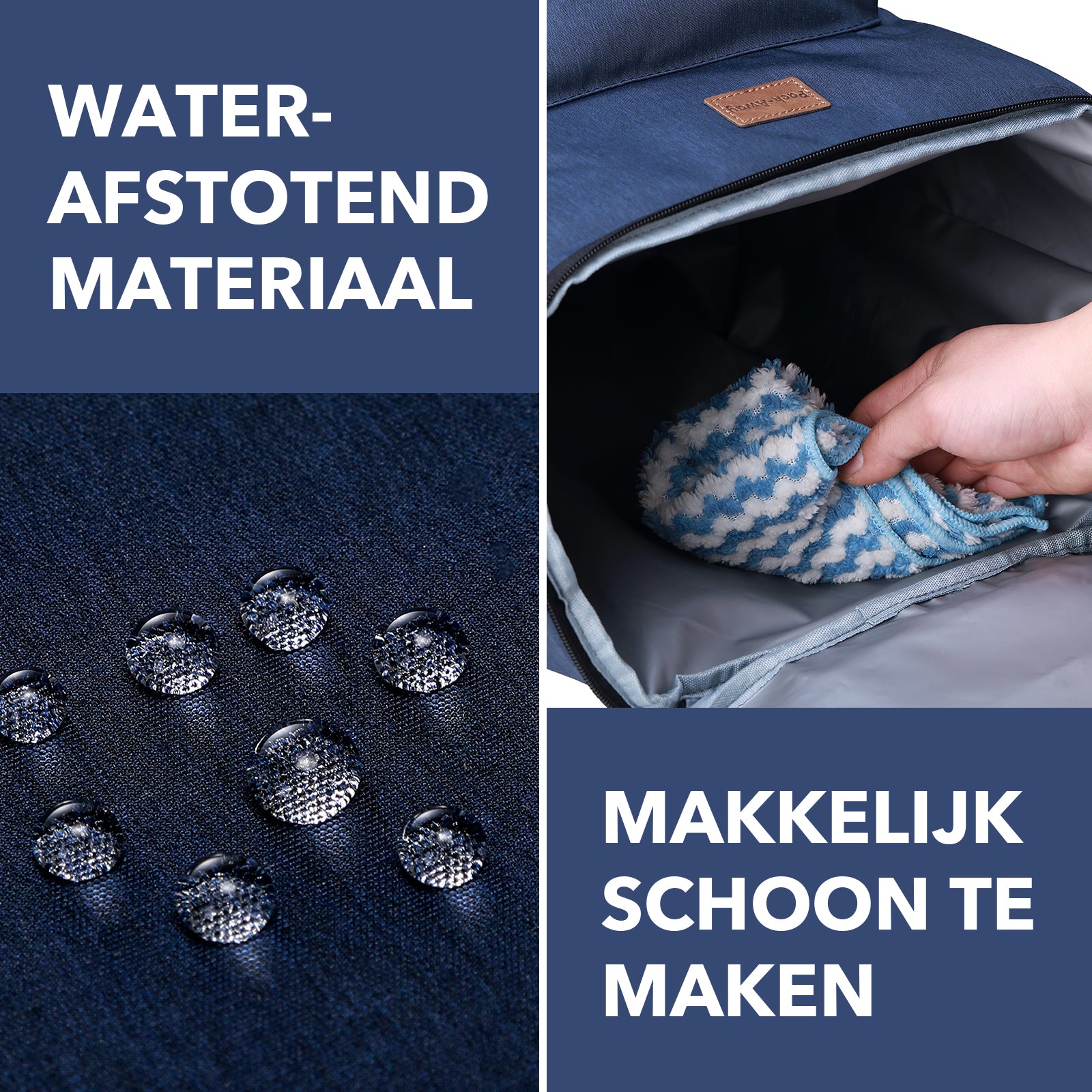 Koeltas rugzak 25L blauw - Waterafstotend - anti diefstal vak - 4 laags geïsoleerd - Incl. 2 gratis koelelementen en gratis flessenopener