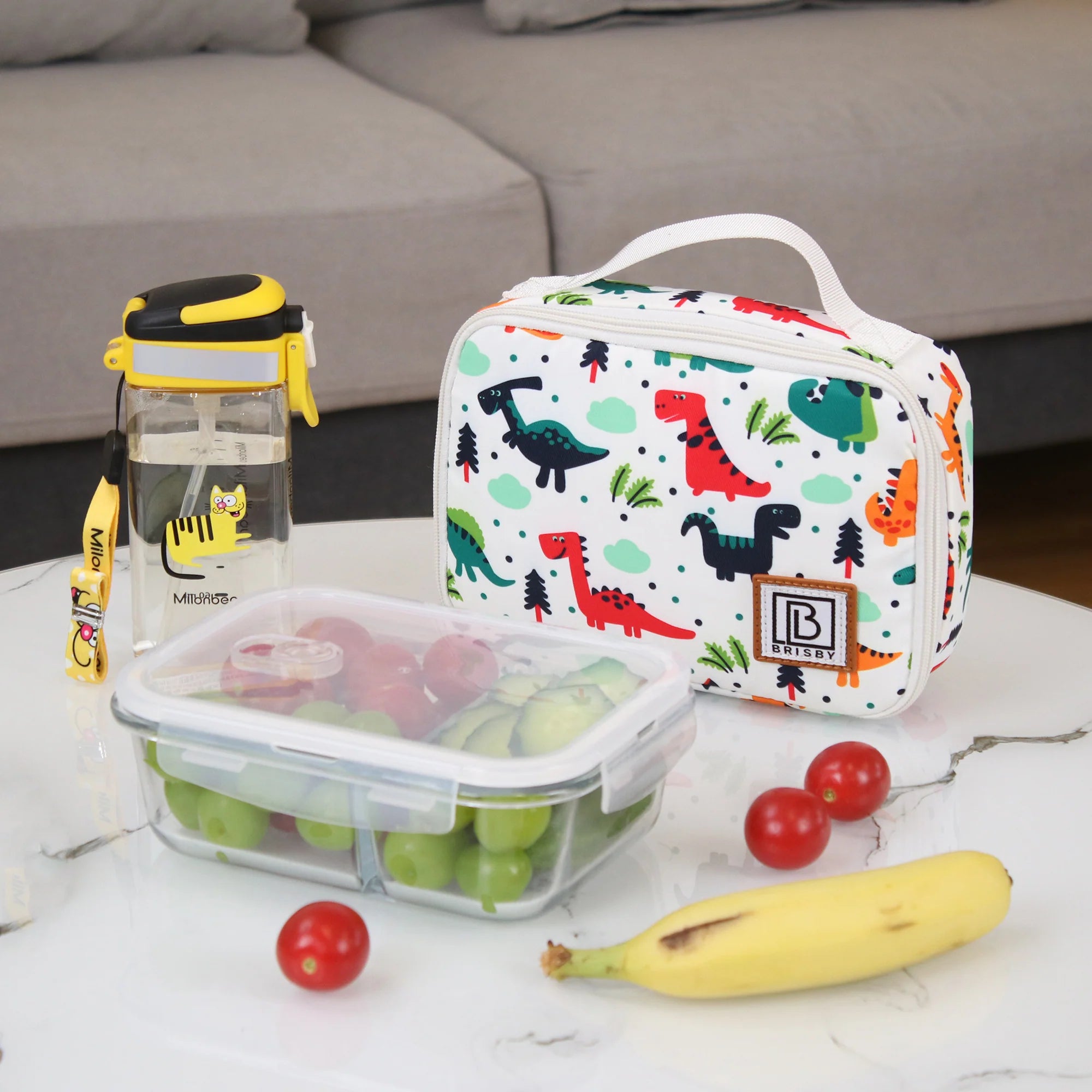 Cooler bag 1.5L dinosaur - 4-layer insulated - free cooling element