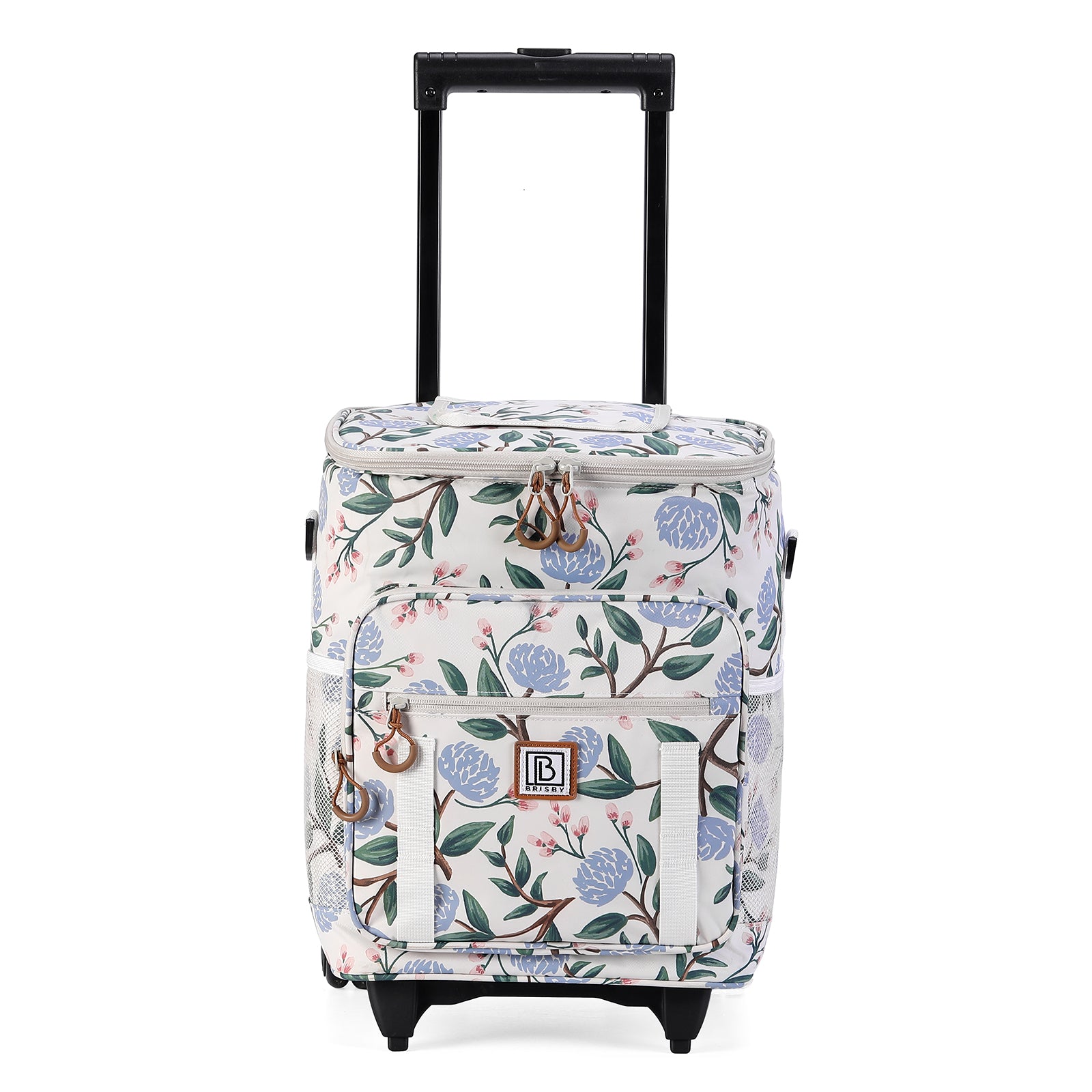 Brisby Boodschappentrolley 32L white flower - incl. koelvak, koelelementen