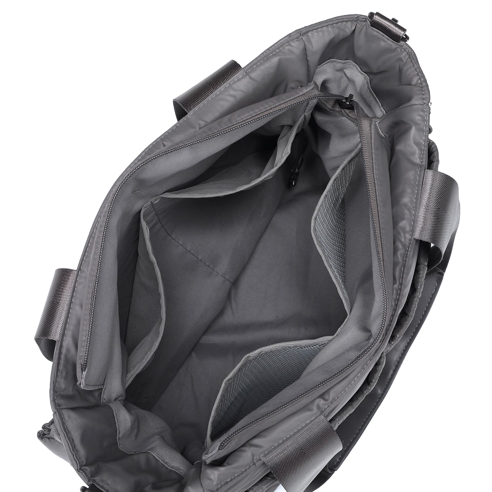 Florence diaper bag 17L grey - shoulder bag, changing bag - hard-wearing - incl. cool bag, changing mat and pram hooks - nylon