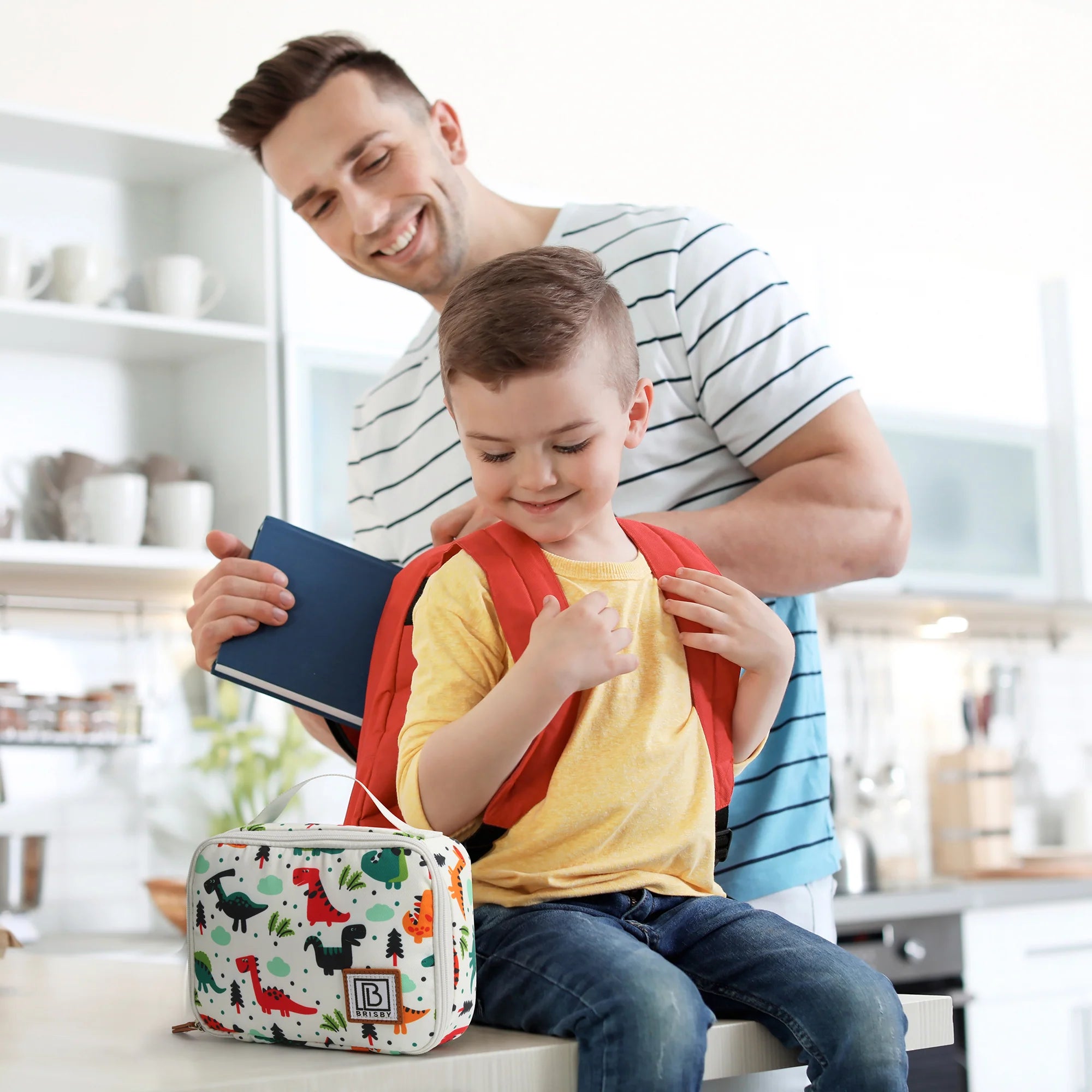 Cooler bag 1.5L dinosaur - 4-layer insulated - free cooling element