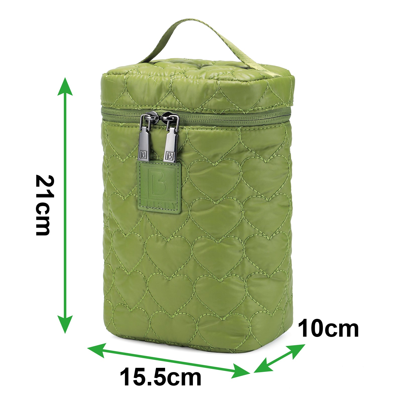 Florence diaper bag 17L green - shoulder bag, care bag - hard-wearing - incl. cool bag, changing mat and stroller hooks - nylon