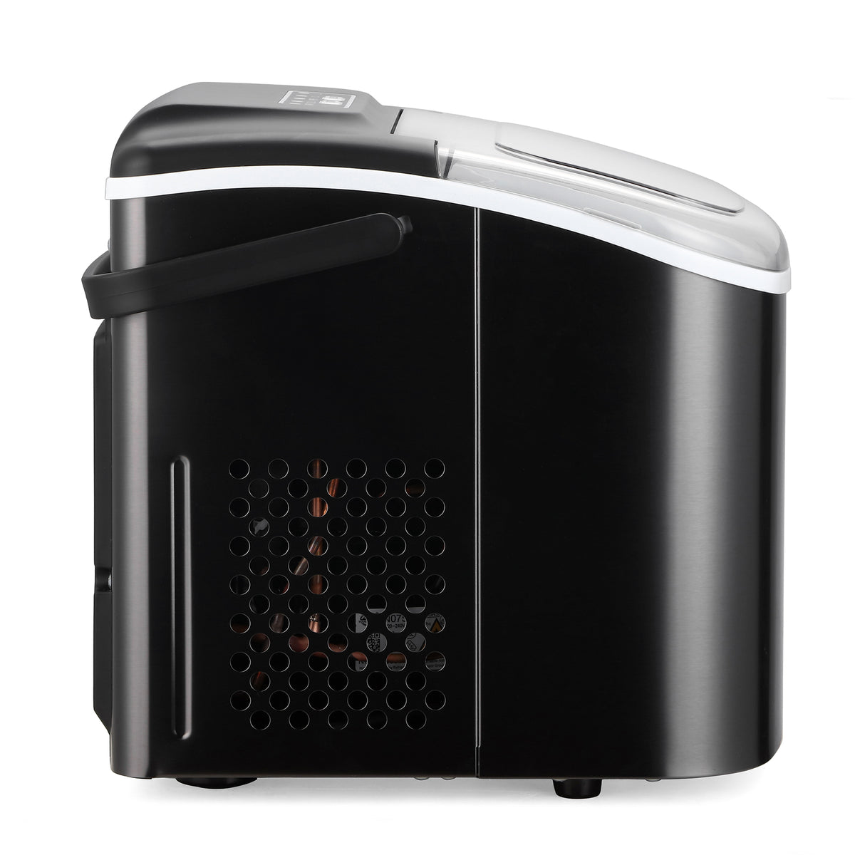 Bardi 1.2L Deluxe IJsblokjesmachine – IJsblokmaker Inclusief Luxe Thermosbeker en IJsschep – 9 Blokjes in 8 Minuten – Gunmetal Zwart