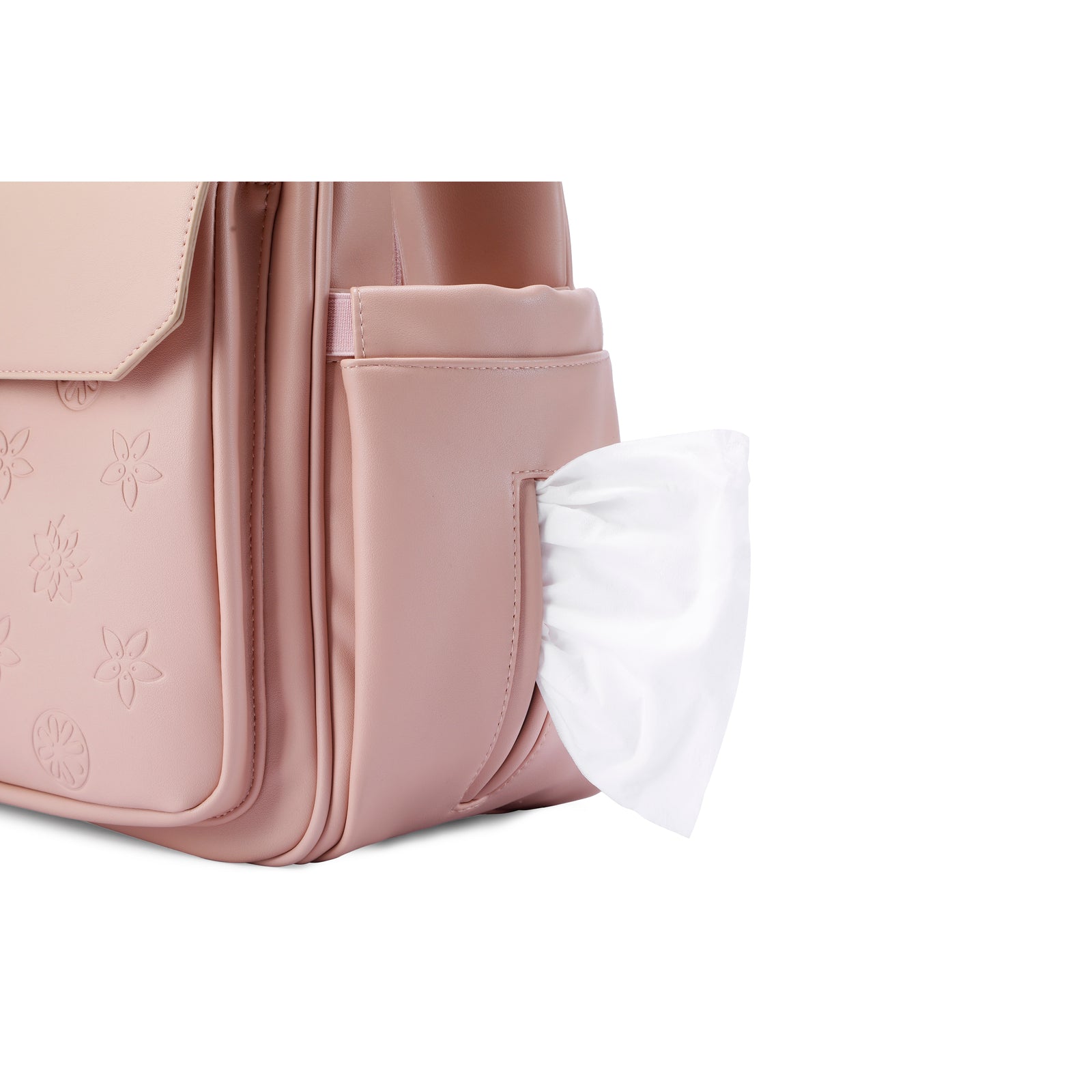 Venezia durable backpack pink - PU leather - 14 inch laptop compartment - water-repellent