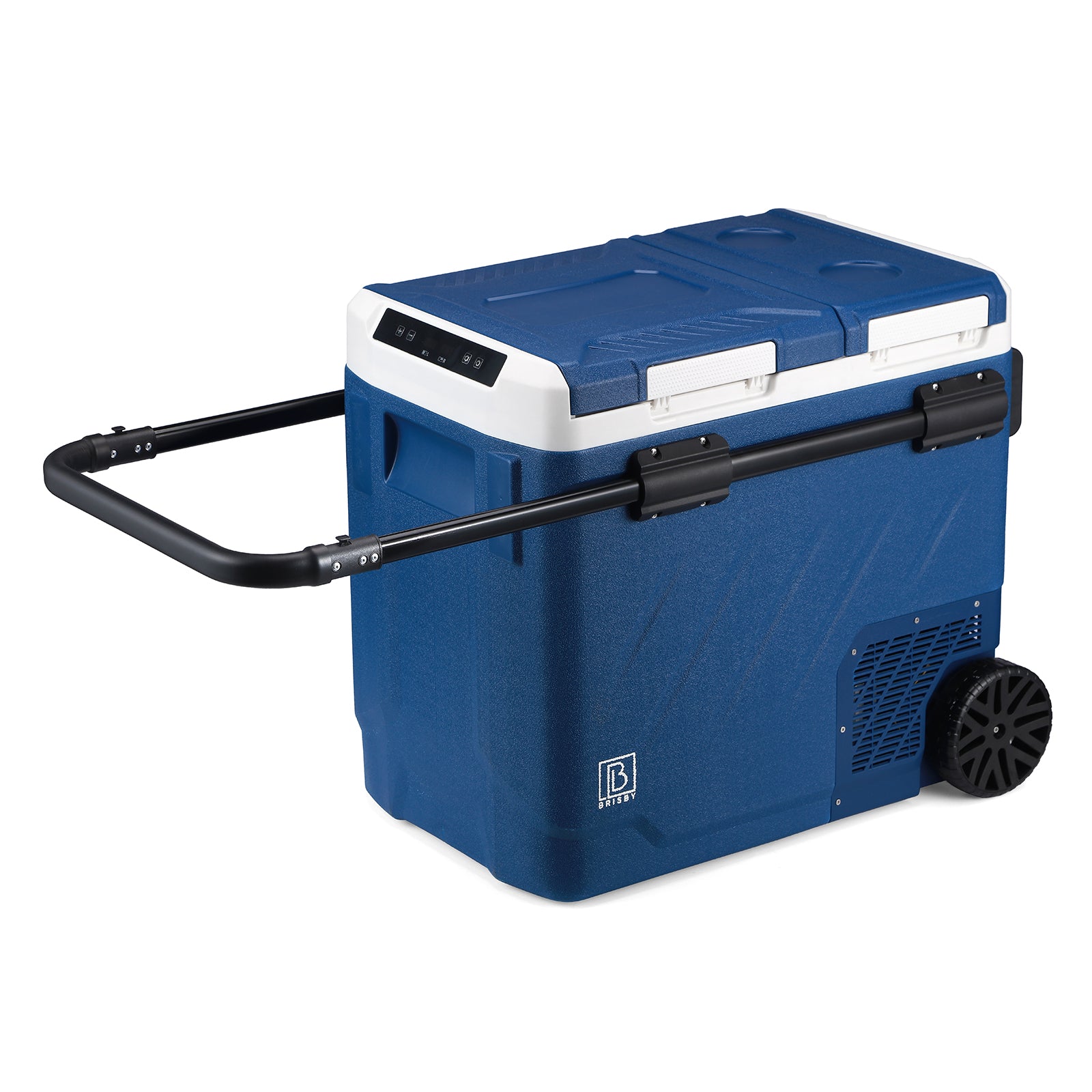 Compressor koelbox 58,1L - Koelen en vriezen - 12V en 230V - verrijdbaar - incl. 2x 1,2L thermosbekers