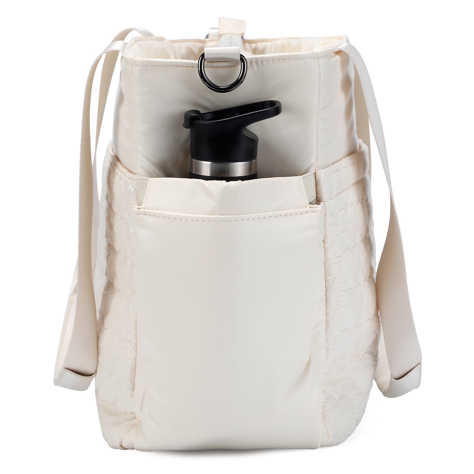 Florence diaper bag 17L cream - shoulder bag, changing bag - hard-wearing - incl. cool bag, changing mat and stroller hooks - nylon
