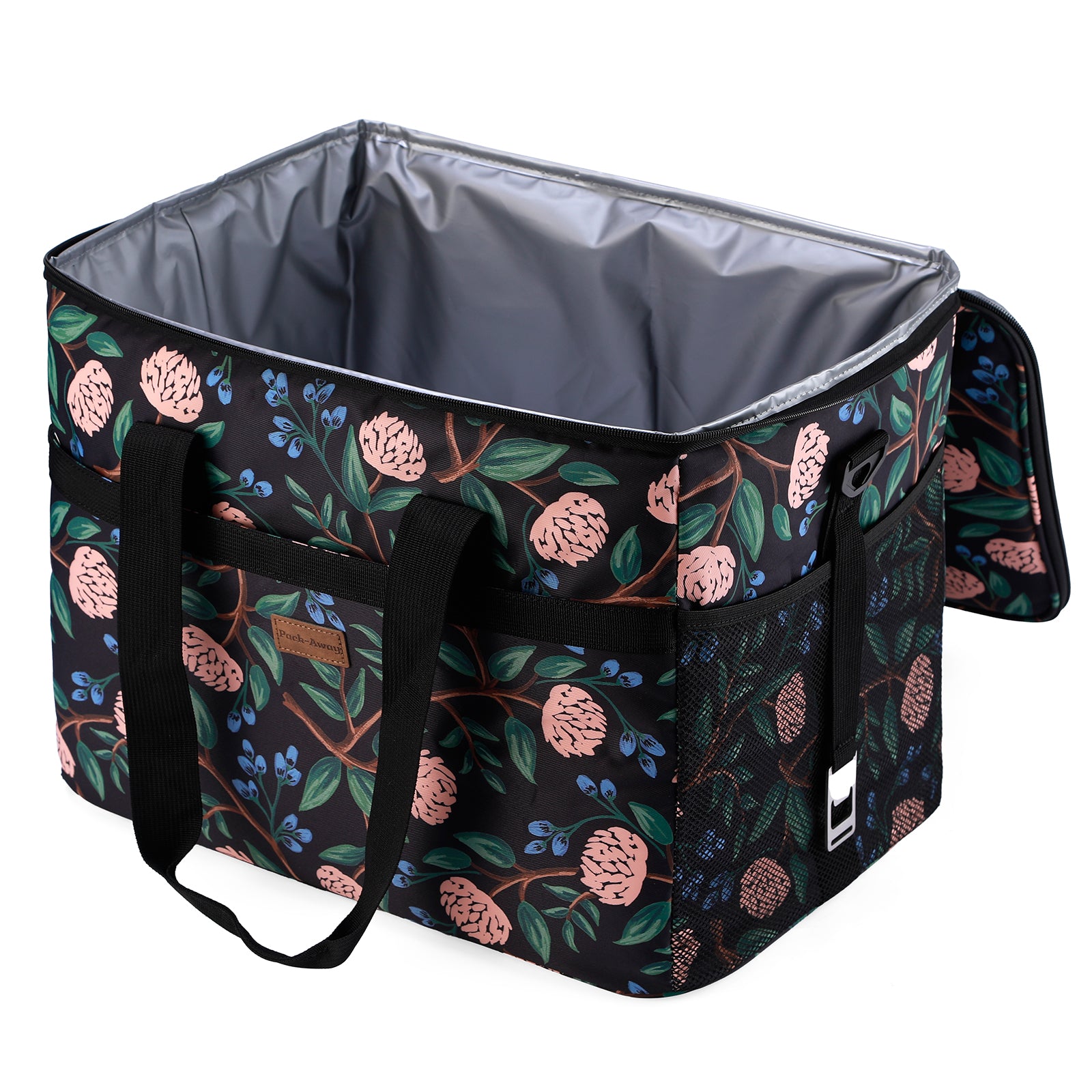 Cooler bag 40L passion flower - lunch bag - foldable - 4-layer insulated - incl. 6 free cooling elements and carrying strap