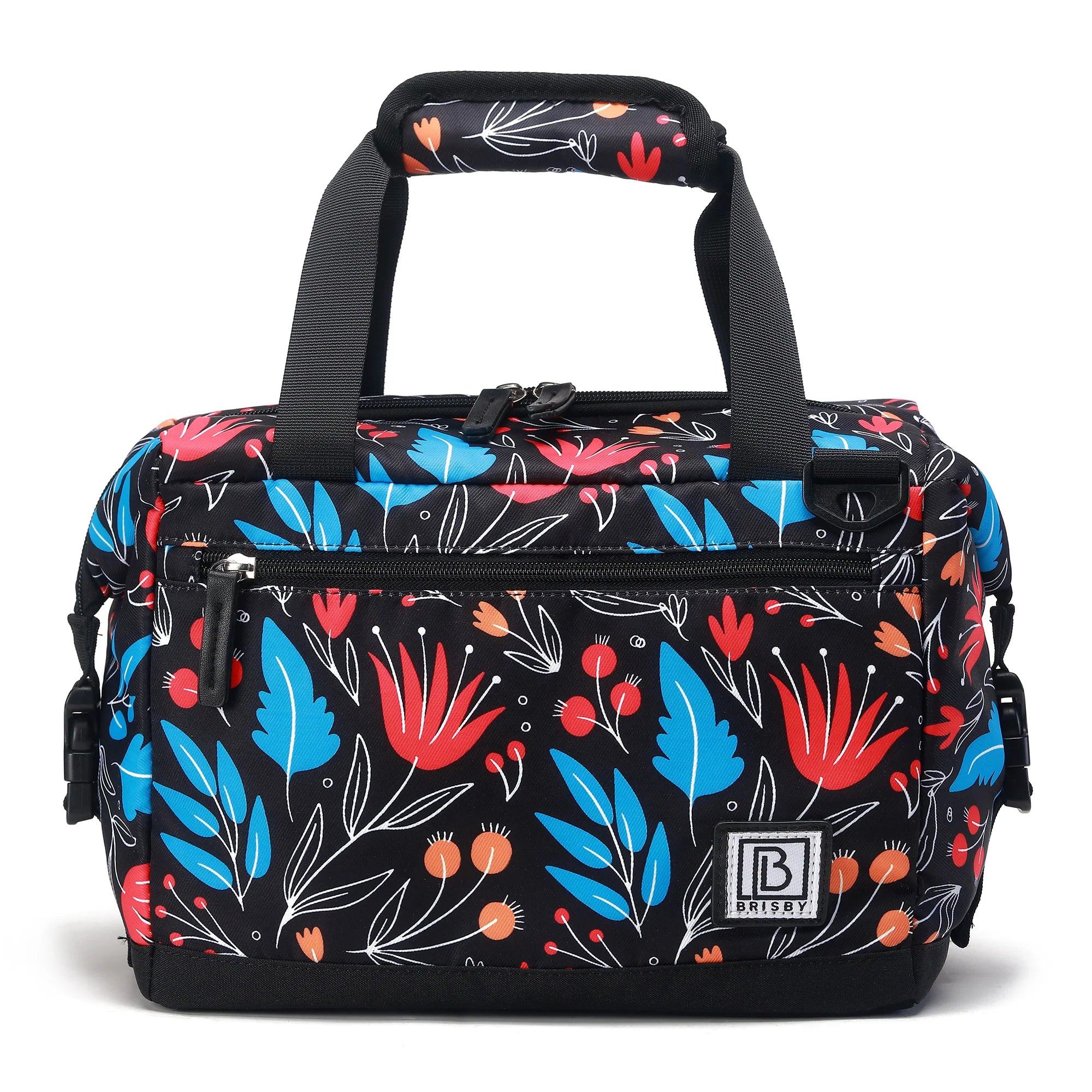 Cooler bag 12L night flower - Lunch bag - 4-layer insulated - extra space foldable - 2 free cooling elements - incl. shoulder strap