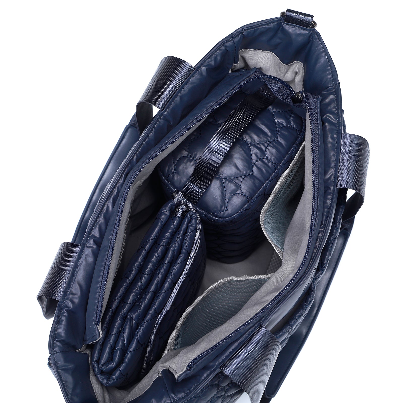 Florence diaper bag 17L blue - shoulder bag, changing bag - hard-wearing - incl. cool bag, changing mat and stroller hooks - nylon