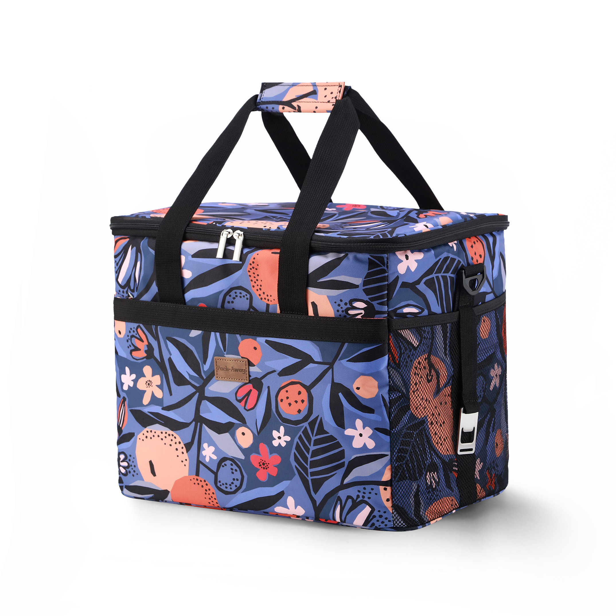 Cooler bag 30L valencia - lunch bag - foldable - 4-layer insulated - incl. 4 free cooling elements and carrying strap