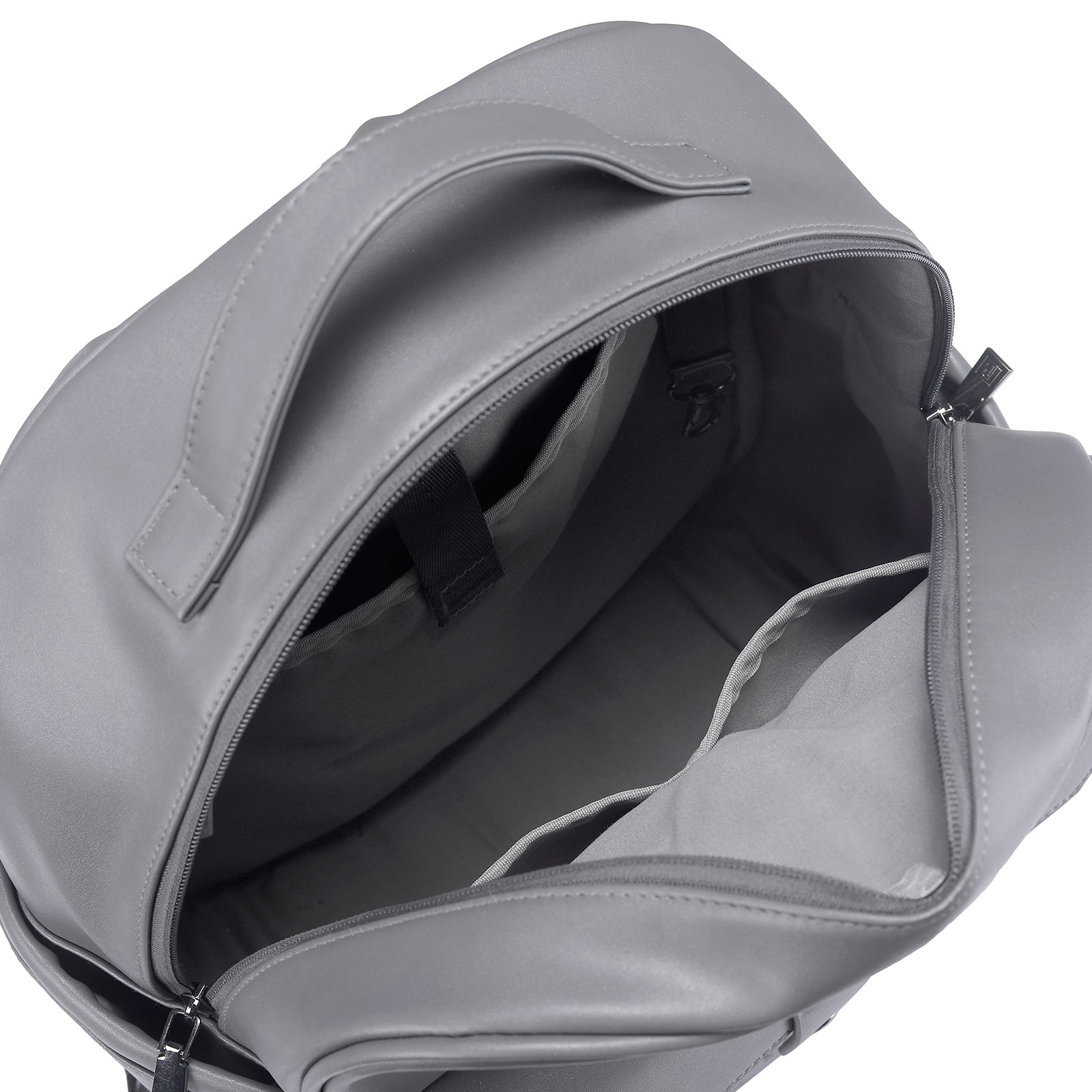 Venezia durable backpack gray - PU leather - 14 inch laptop compartment - water-repellent