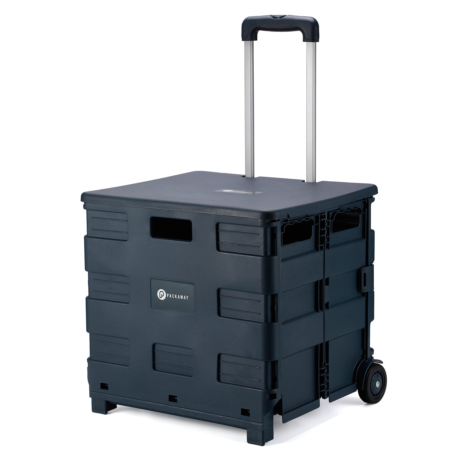 Packaway Boodschappentrolley krat XL 50L blauw - incl. deksel