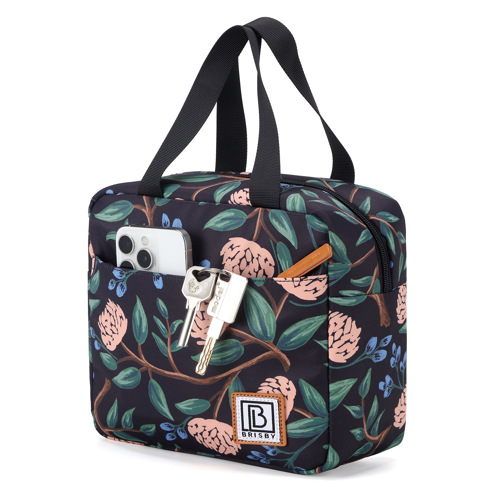 Brisby Koeltas Lunchtas 4L - Waterafstotend - Geïsoleerde Kolftas - Inclusief Koelelement - Passion Flower