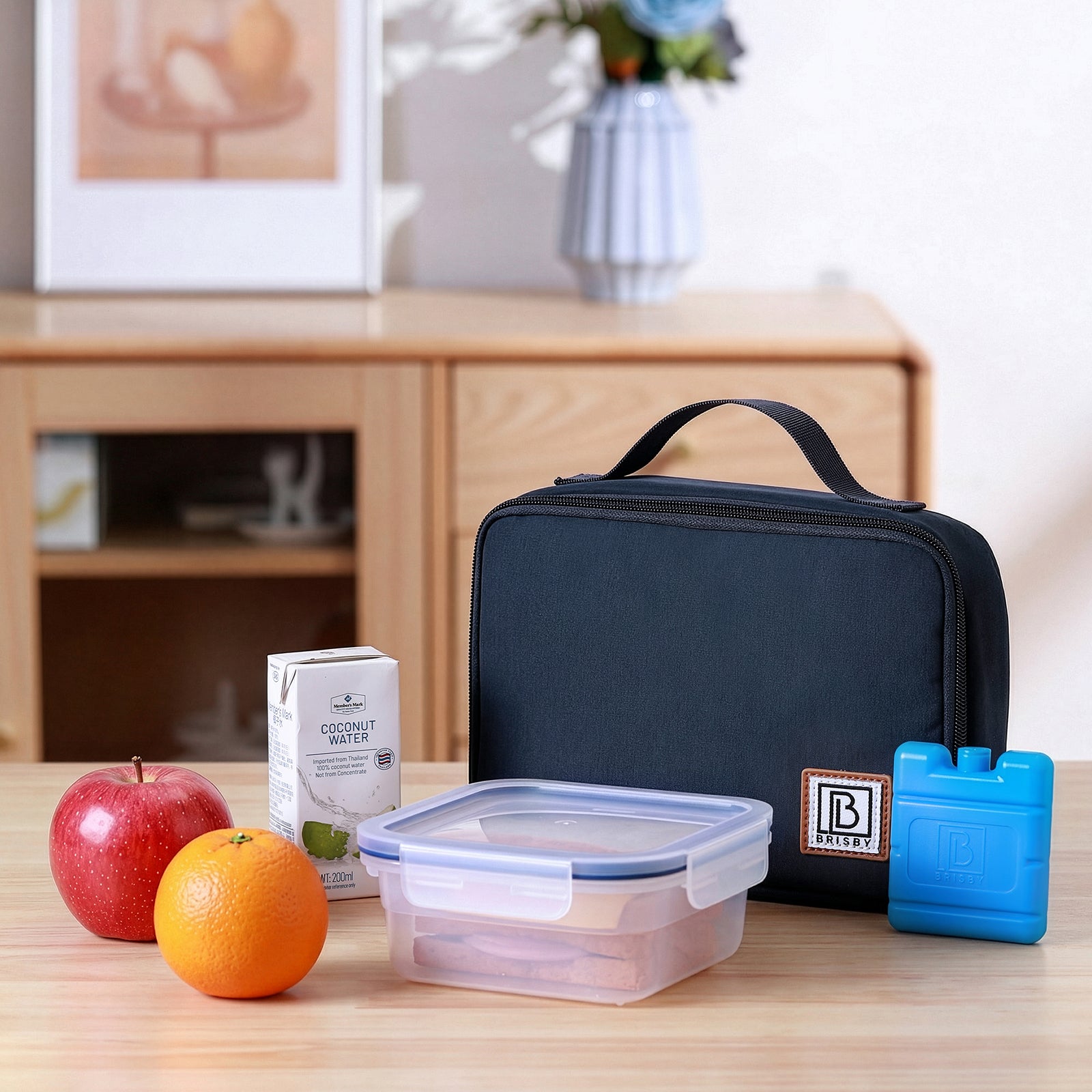Brisby Koeltas & Lunchtas 2,5 Liter voor Kinderen - Inclusief Koelelement & Naamkaartje - Blauw