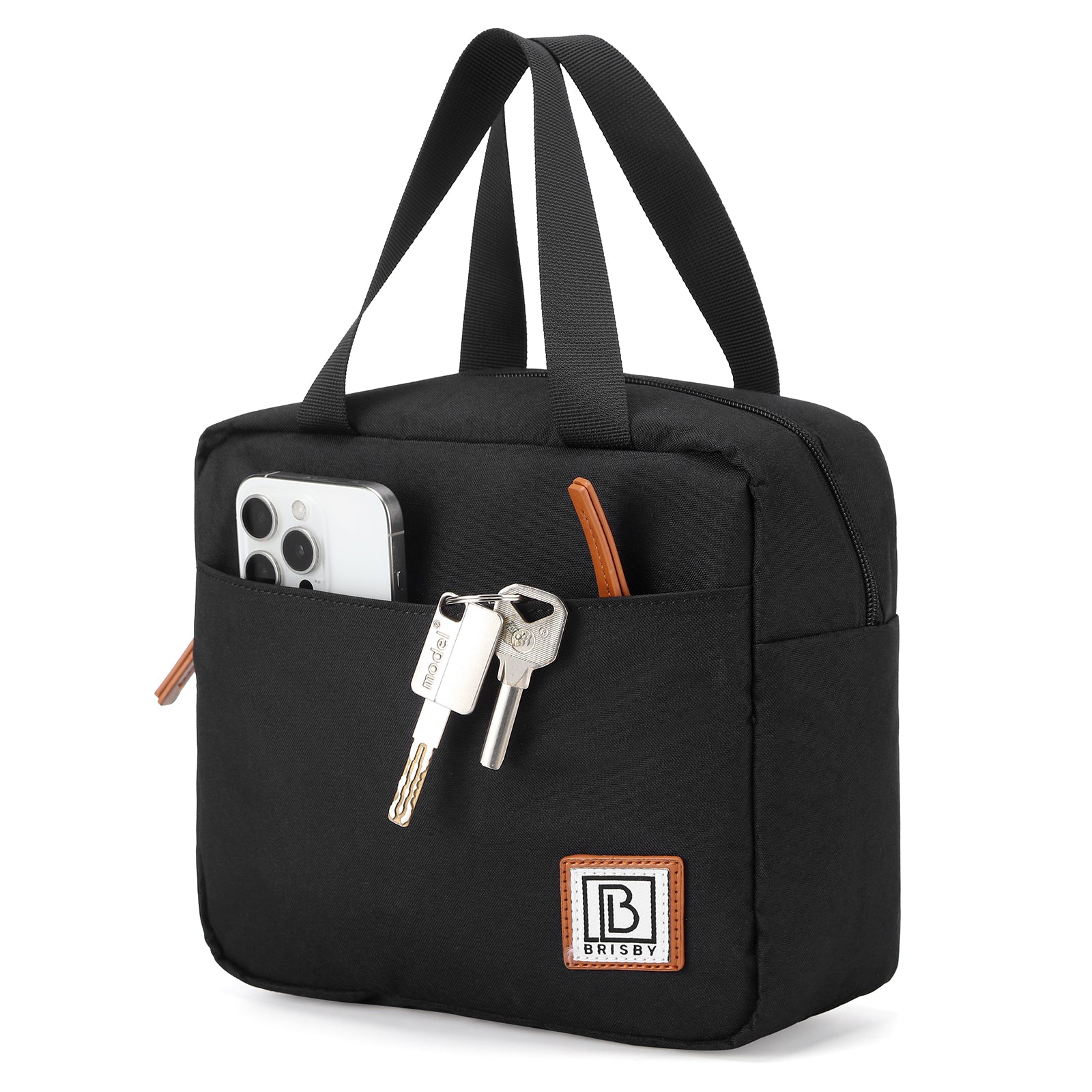 Brisby Koeltas Lunchtas 4L - Waterafstotend - Geïsoleerde Kolftas - Inclusief Koelelement - Zwart
