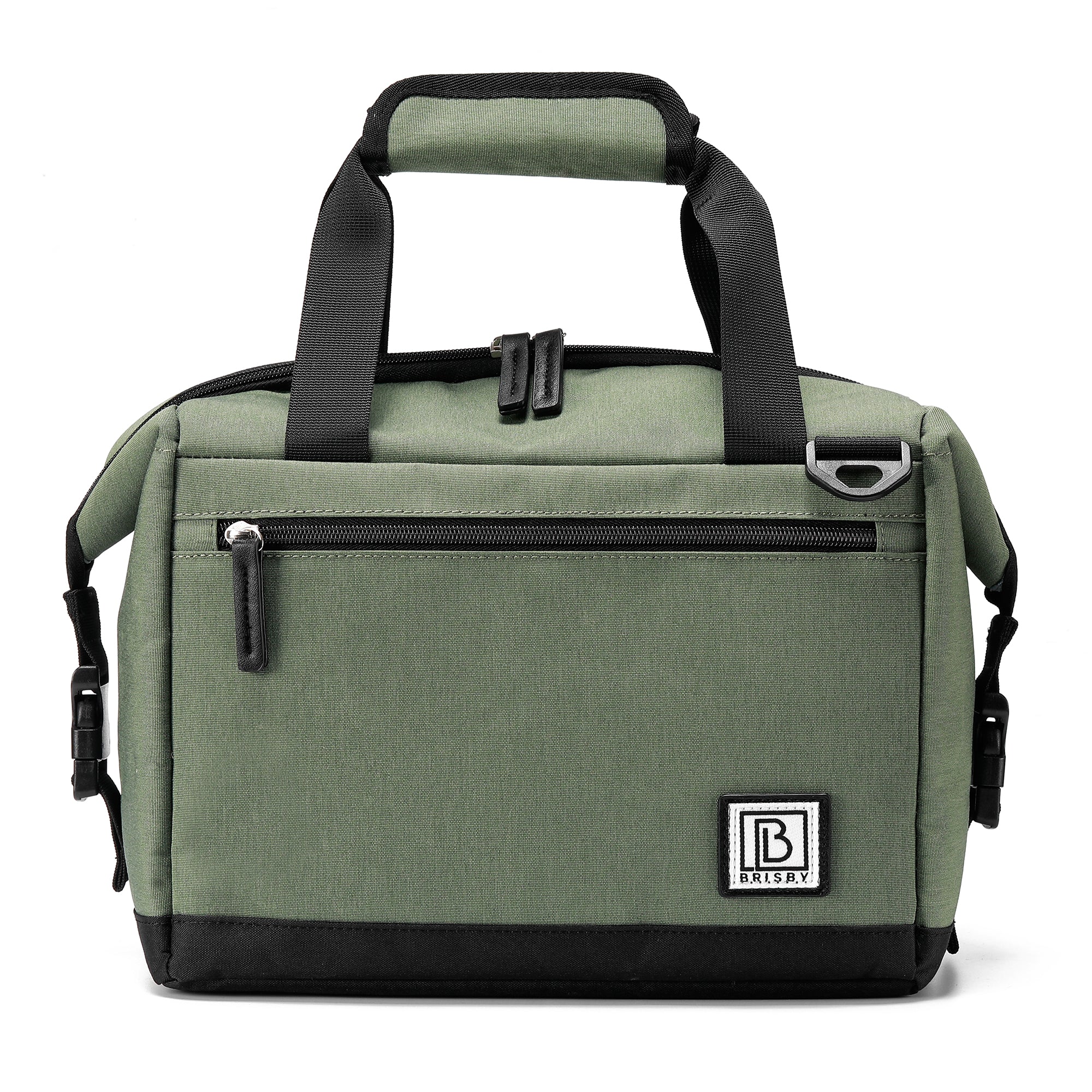 Cooler bag 12L green - Lunch bag - 4-layer insulated - extra space foldable - 2 free cooling elements - incl. shoulder strap
