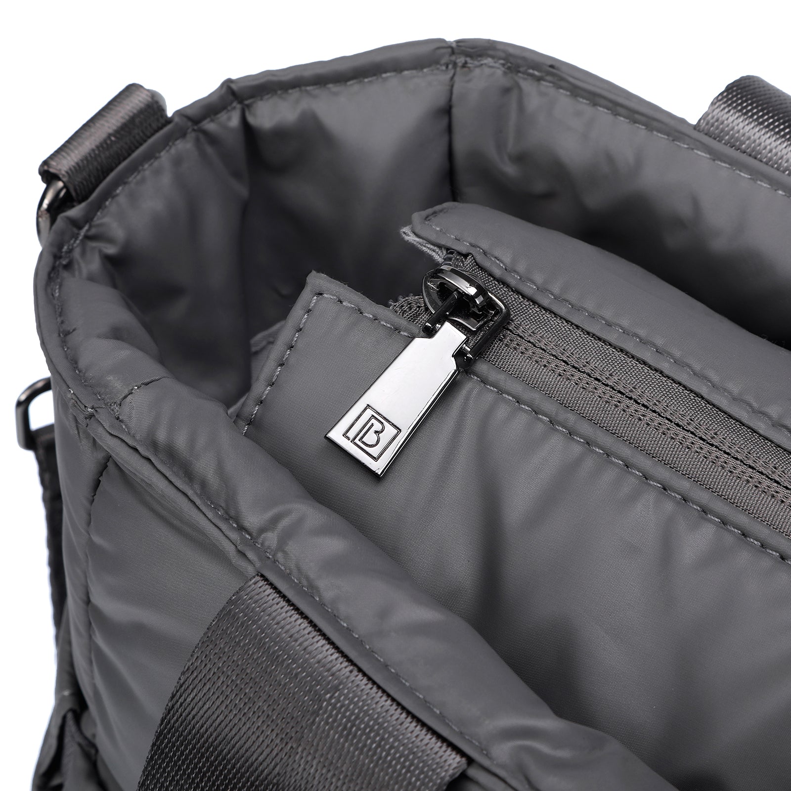 Florence diaper bag 17L grey - shoulder bag, changing bag - hard-wearing - incl. cool bag, changing mat and pram hooks - nylon