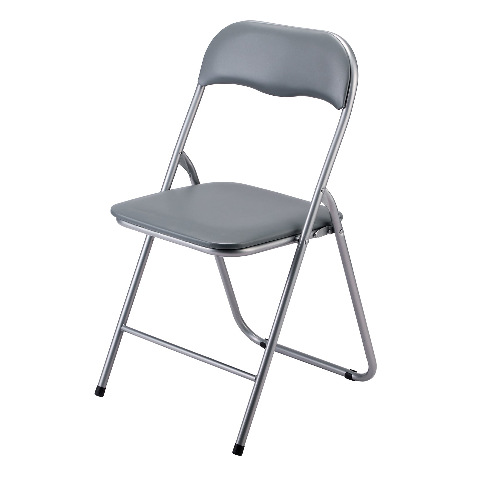 Bardi 8-delige Klapstoelen set PVC grijs - 100 kg draagvermogen