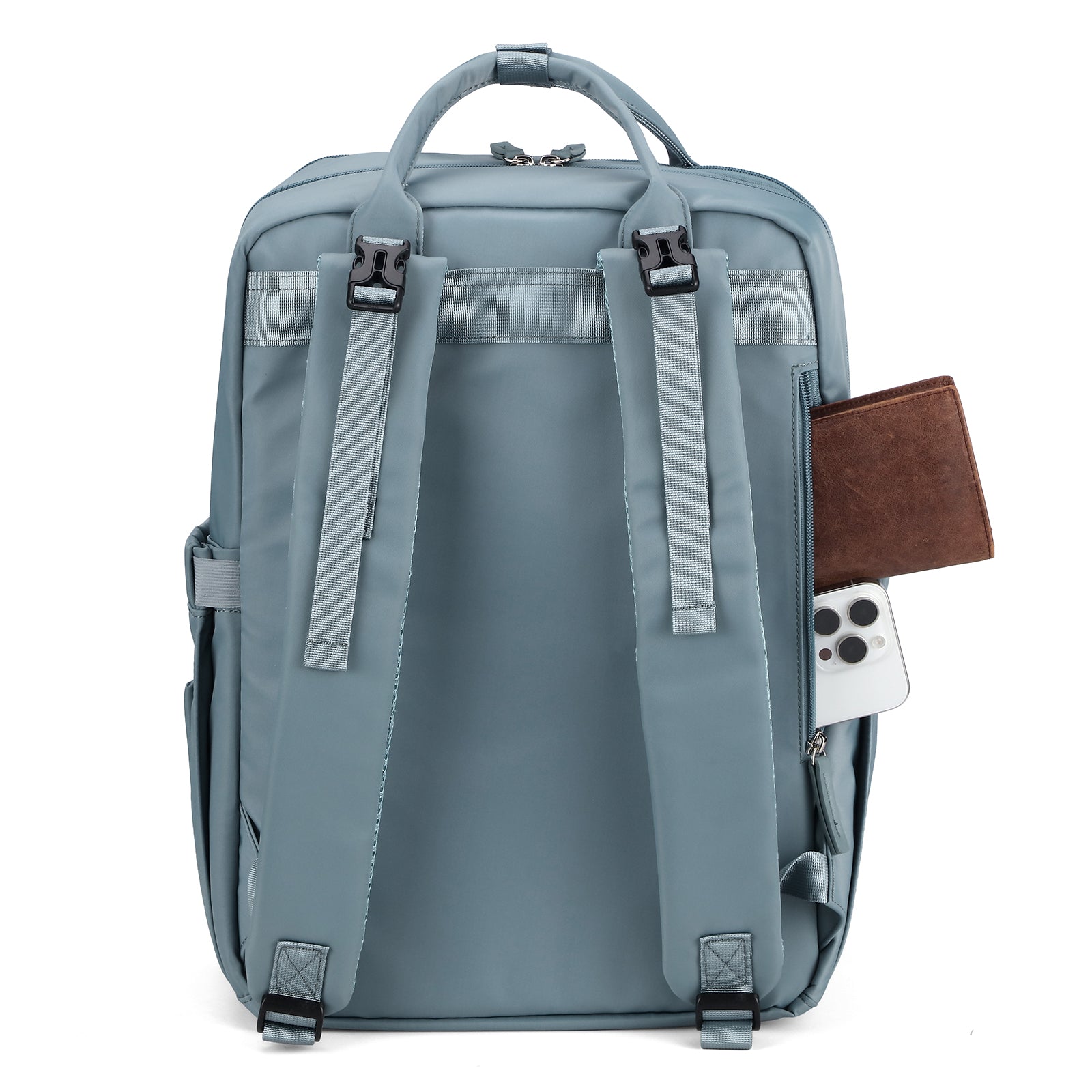 Brisby slijtvaste Luiertas – verzorgingstas – met buggymontage - Mist Blue