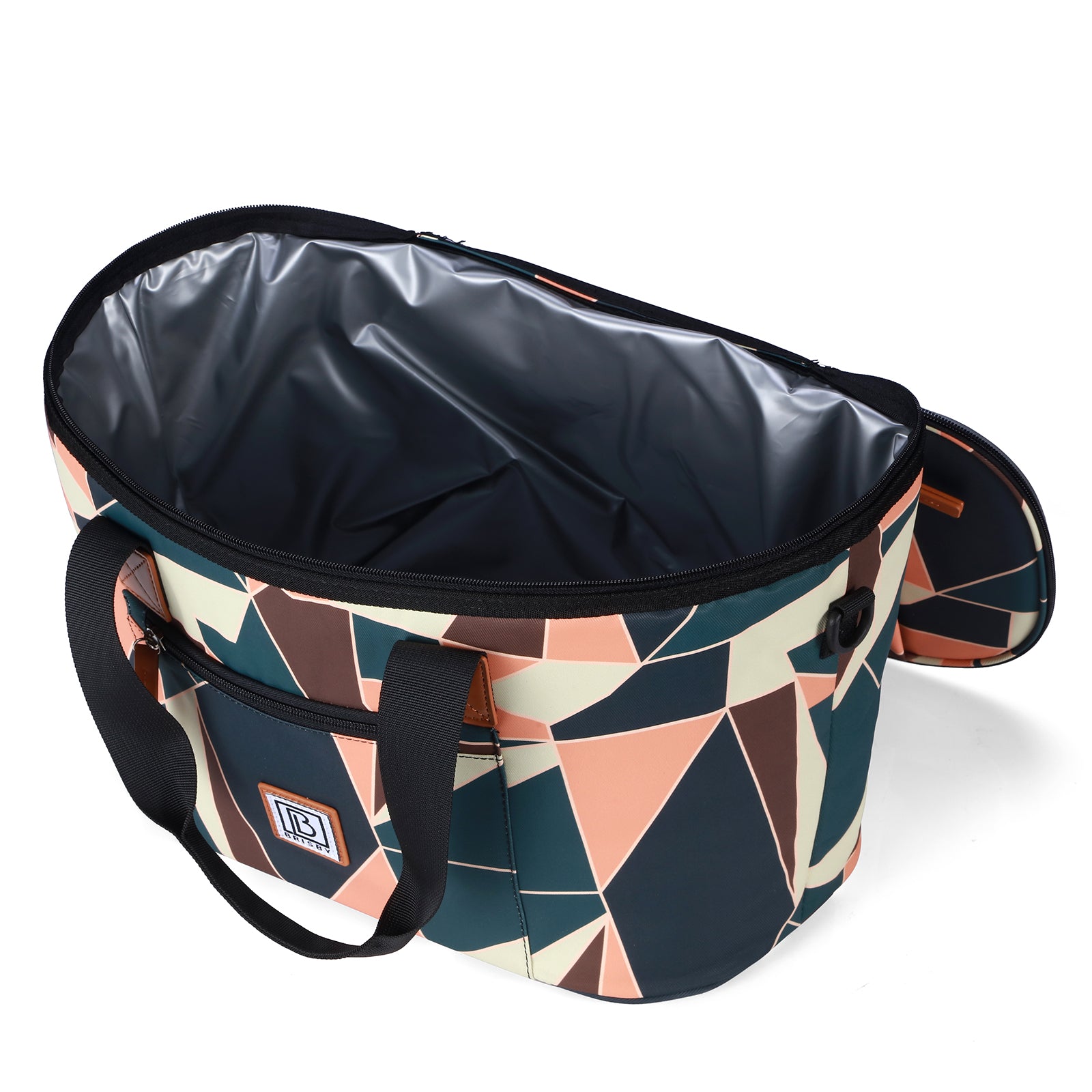 Koeltas 21L abstract colours - GRATIS mealbox - boodschappentas - 4-laags geïsoleerd - incl. 2 gratis koelelementen en schouderband