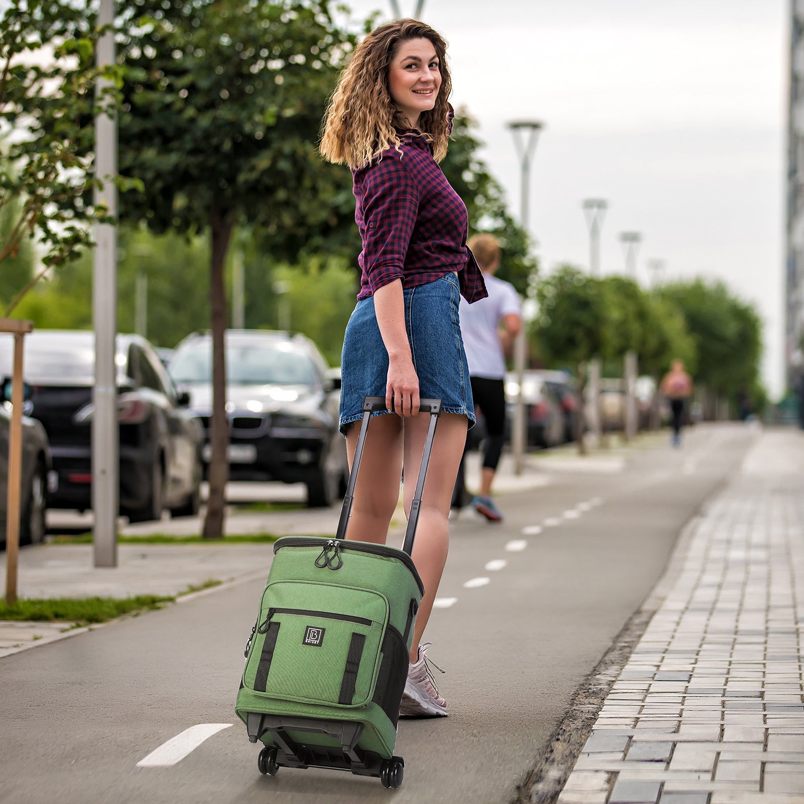 Brisby Boodschappentrolley 32L groen - incl. koelvak, koelelementen