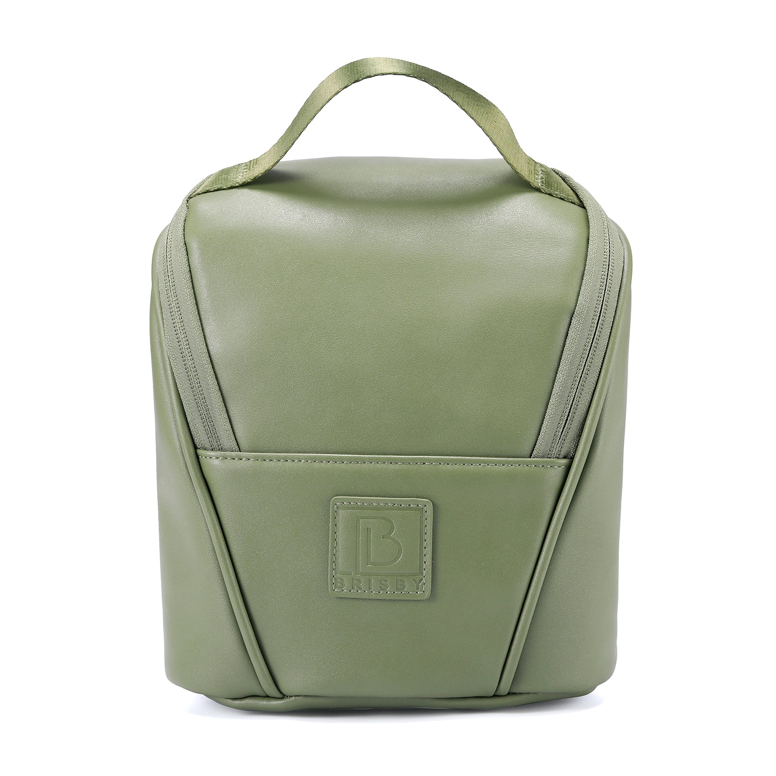 Venezia diaper bag and backpack green - nursing bag - hard-wearing - incl. buggy/pram hooks, changing mat and cool bag - PU leather