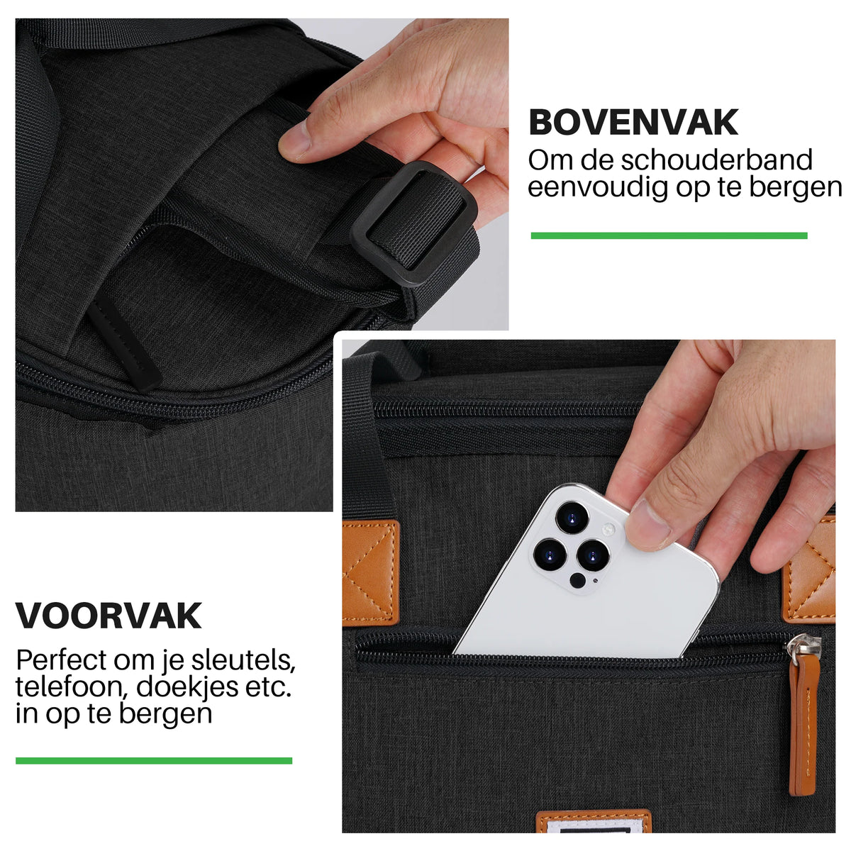 Brisby Koeltas 21L zwart - incl. 2 koelelementen, schouderband