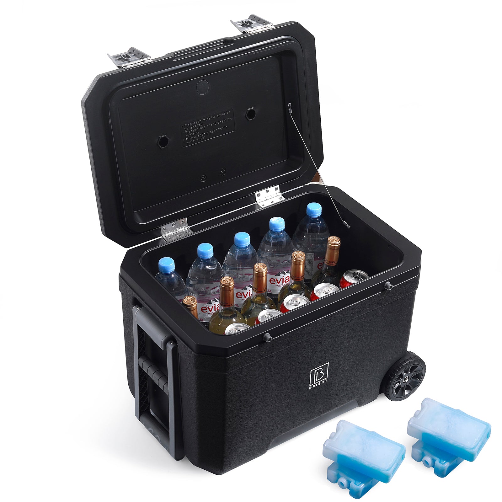 Cool box 45L black - 3 days insulation - 4 cooling elements - temperature-safe closure