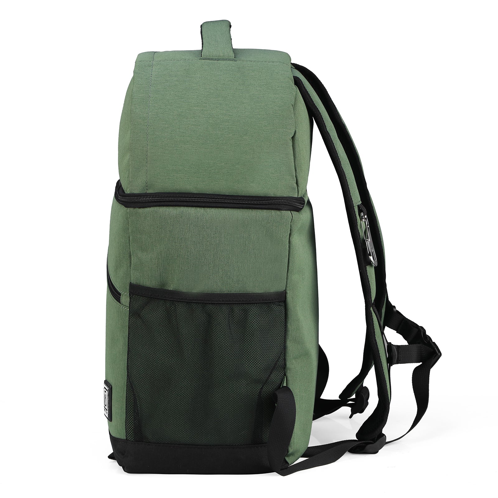 Koeltas 25L groen - rugzak - 4-laags geïsoleerd - waterafstotend - incl. 2 gratis koelelementen en bieropener