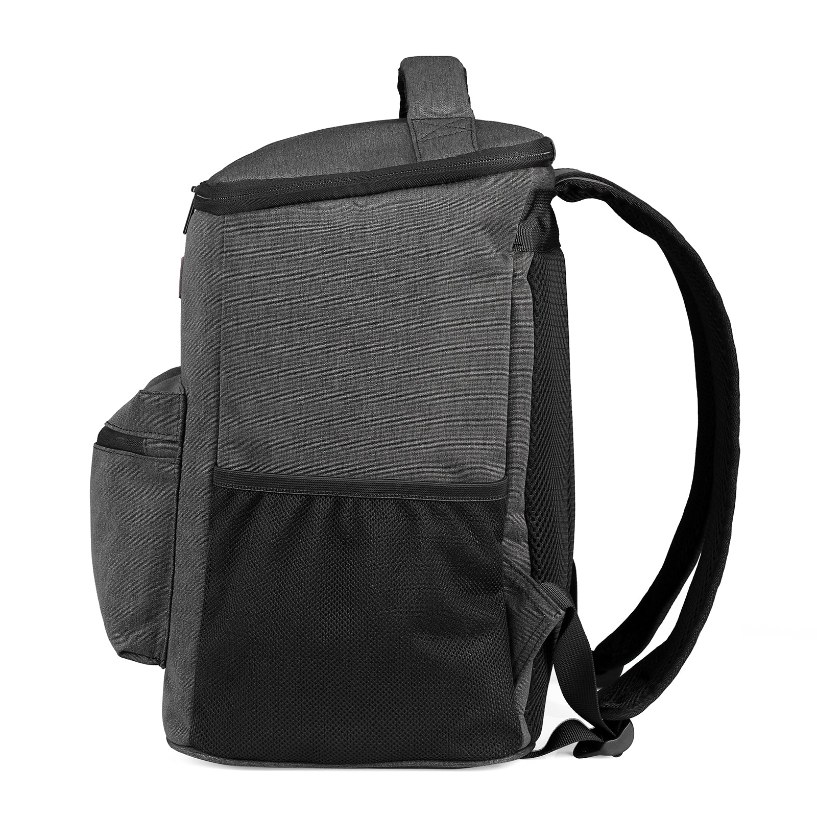 Koeltas rugzak 25L grijs - Waterafstotend - anti diefstal vak - 4 laags geïsoleerd - Incl. 2 gratis koelelementen en gratis flessenopener