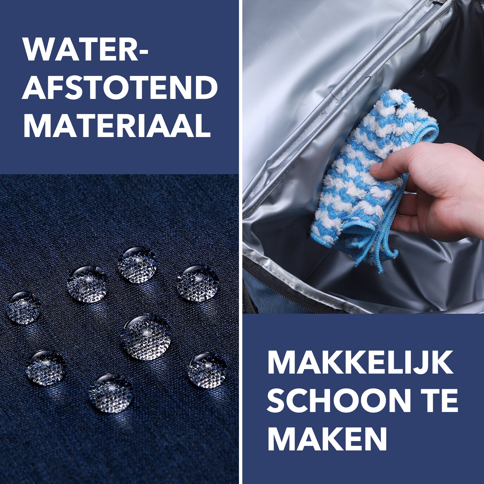 Brisby Koeltas 25L blauw - rugzak - 4-laags geïsoleerd - waterafstotend - incl. 2 gratis koelelementen en bieropener